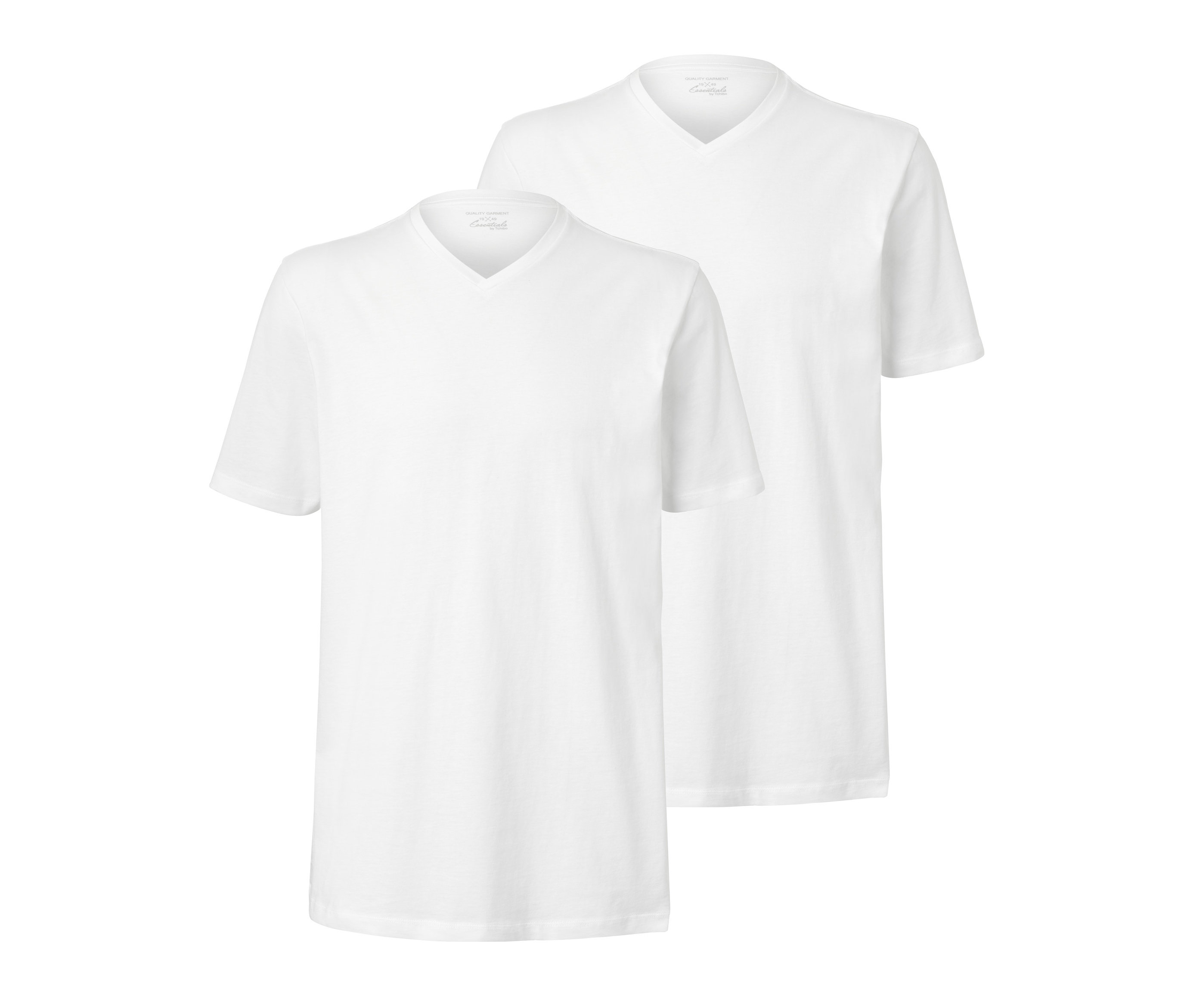 Tchibo - Koszulki z dekoltem w serek, biały