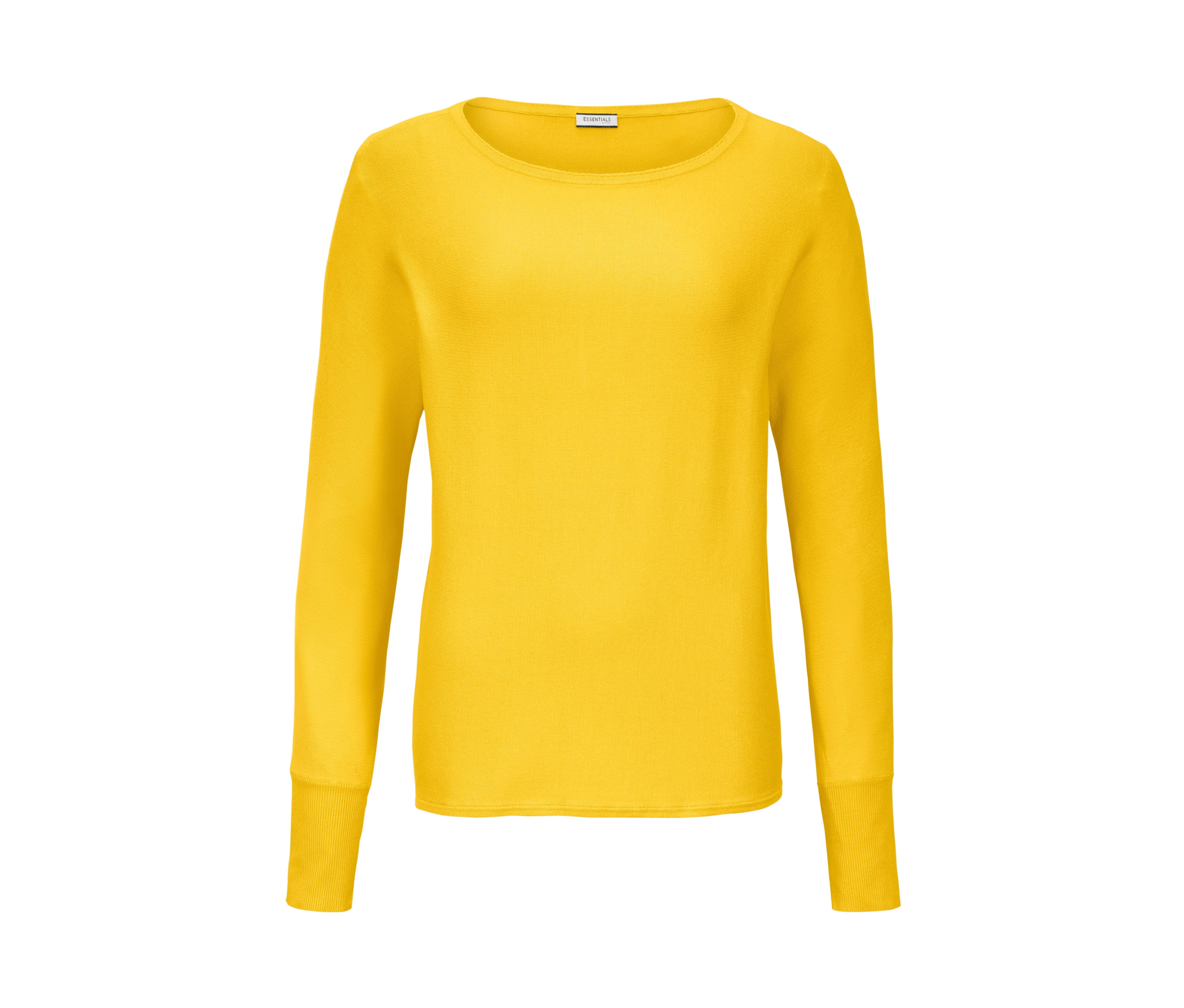 Tchibo - Sweter z delikatnej dzianiny- żółty