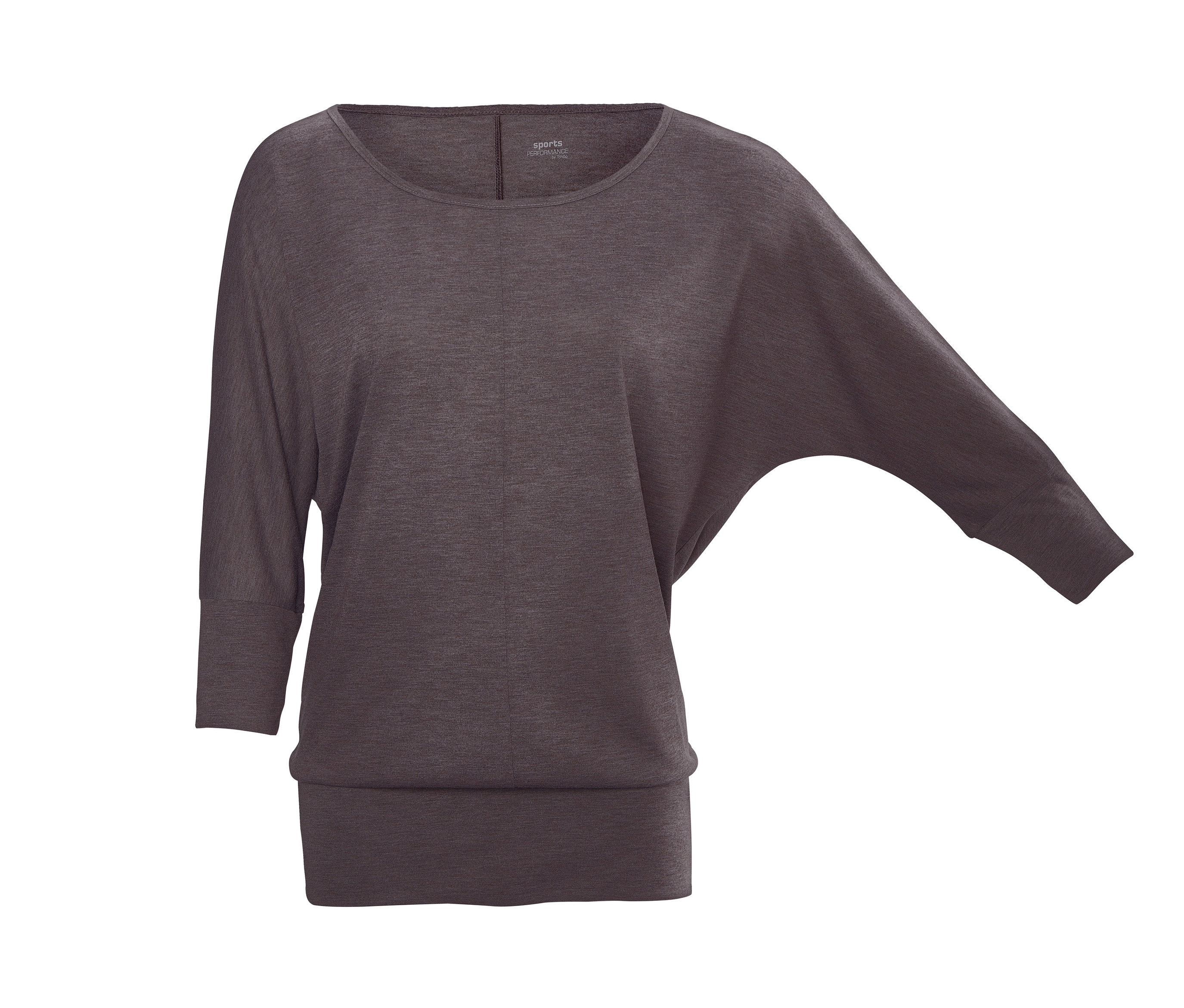 Tchibo - Koszulka sportowa i do jogi z rękawami 3/4- brązowy