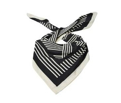 Tchibo - Chustka - kolor: biały/czarny