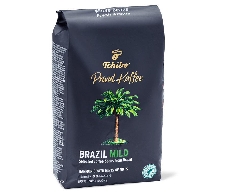 Opakowanie kawy ziarnistej Privat Kaffee, Brazil Mild, 500 g.
