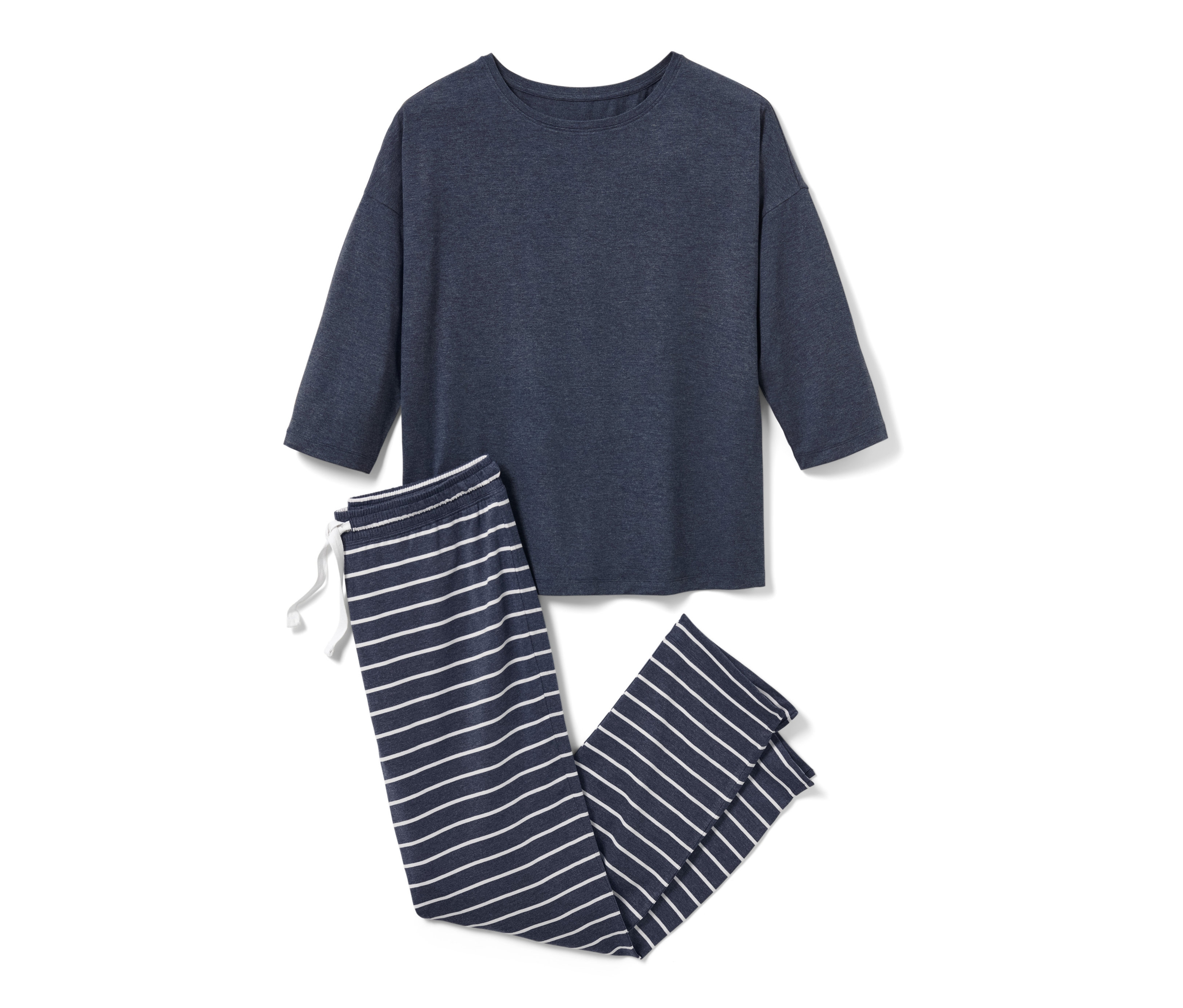 Tchibo - Piżama, biały/niebieski/w paski