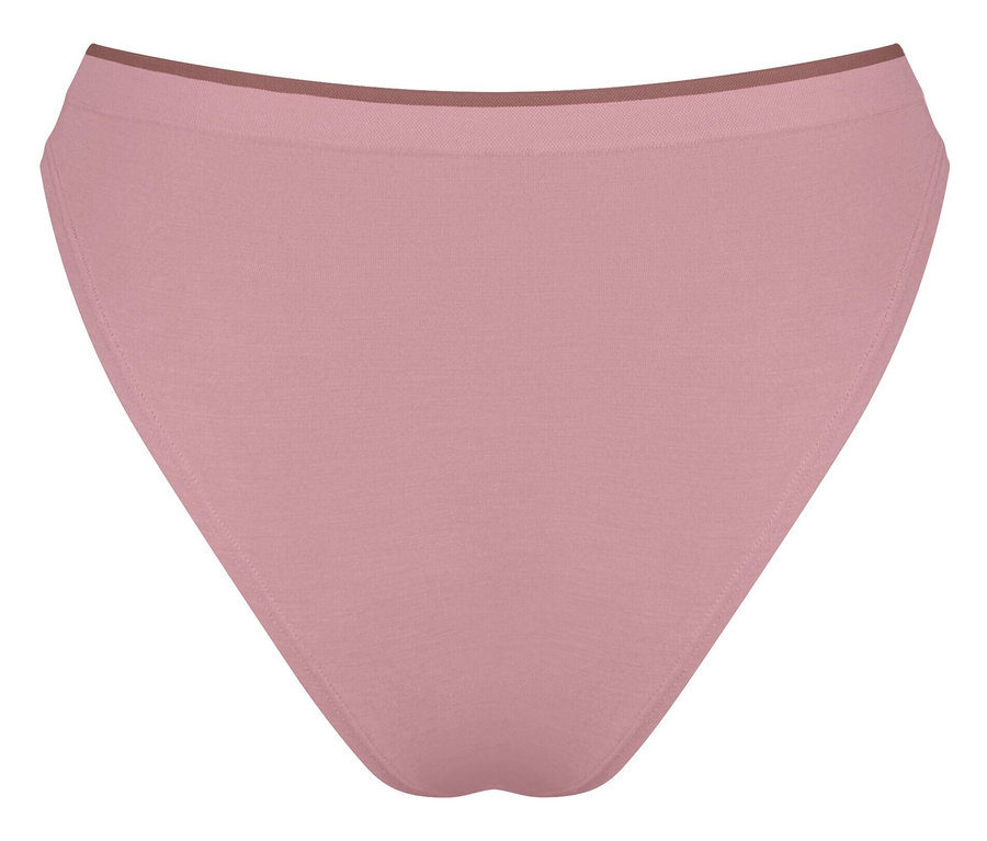 Różowe figi z brązowym obszyciem.