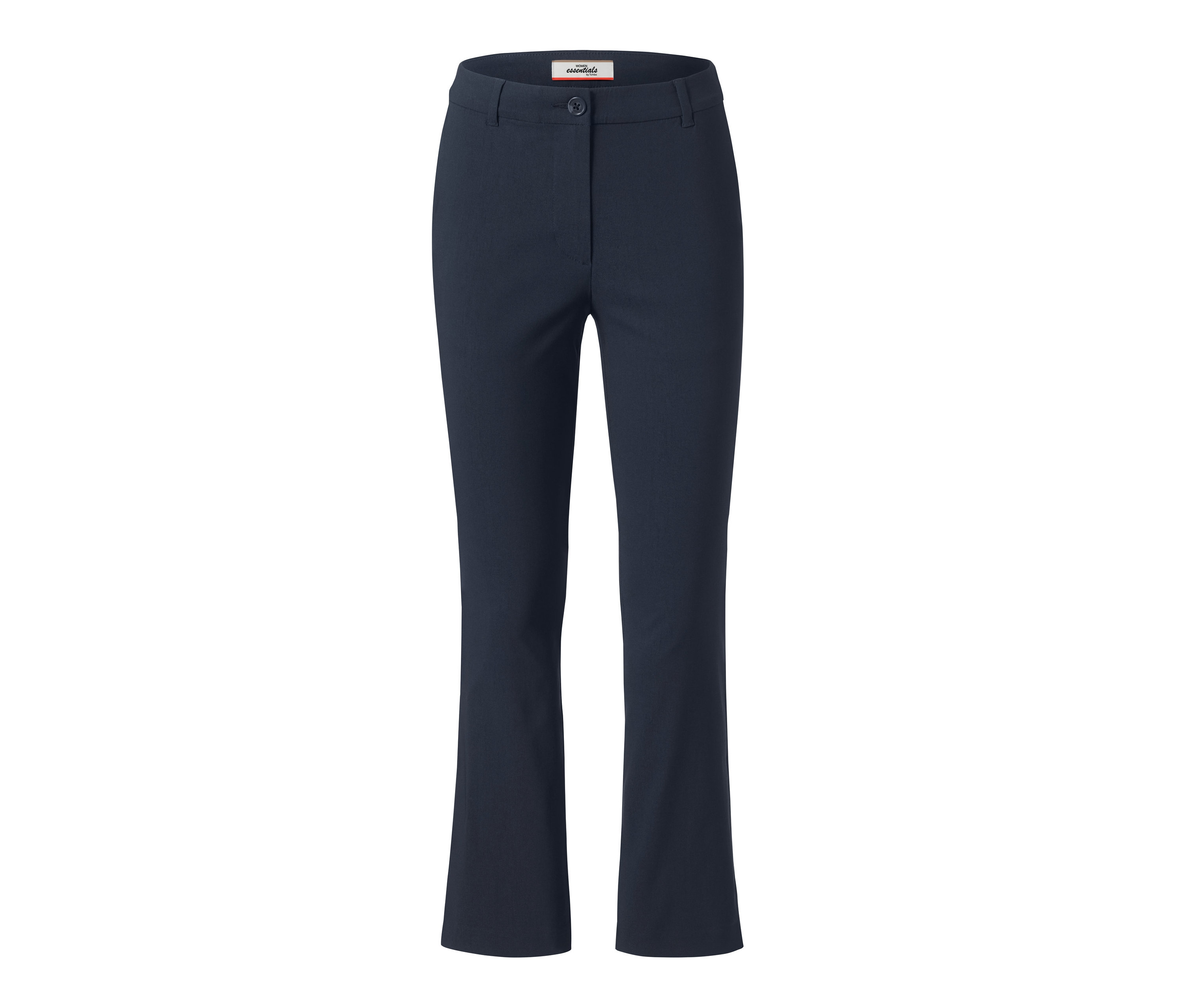 Tchibo - Spodnie z bengaliny o kroju cropped - rozmiar 38 - kolor: niebieski