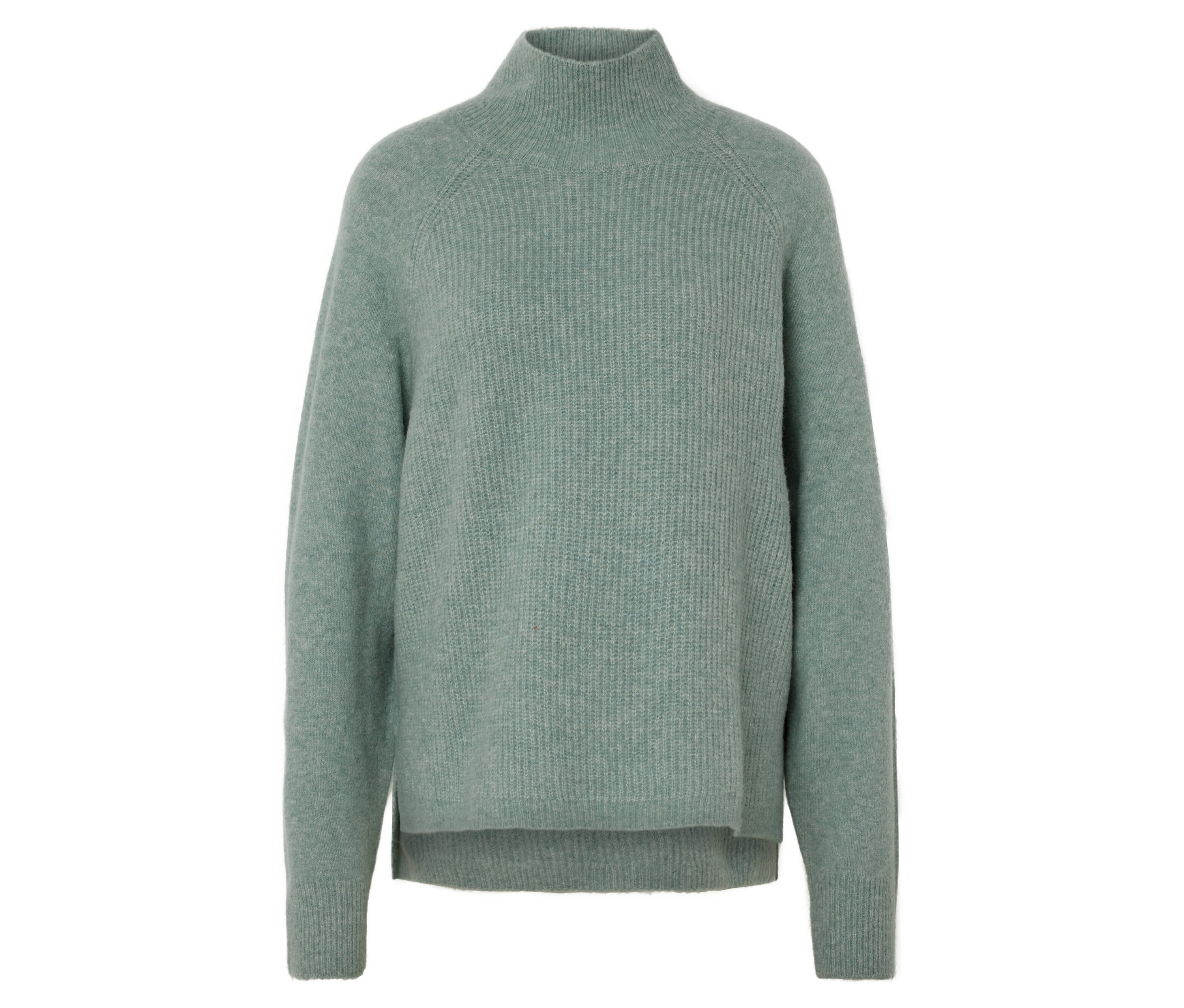 Tchibo - Sweter z grubej dzianiny z przędzy soufflé- zielony