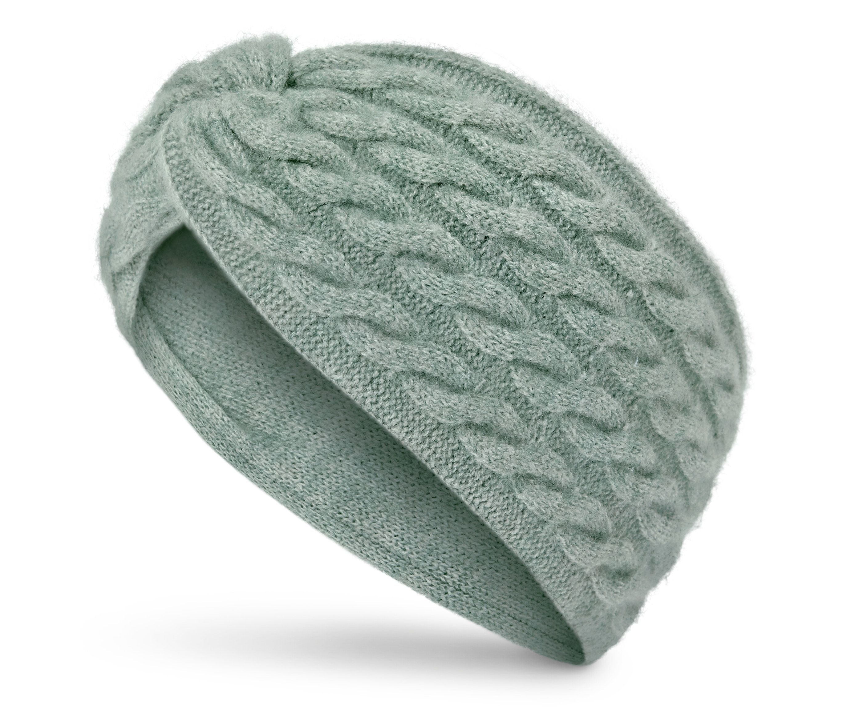 Tchibo - Opaska na głowę z wzorem warkoczowym - kolor: zielony