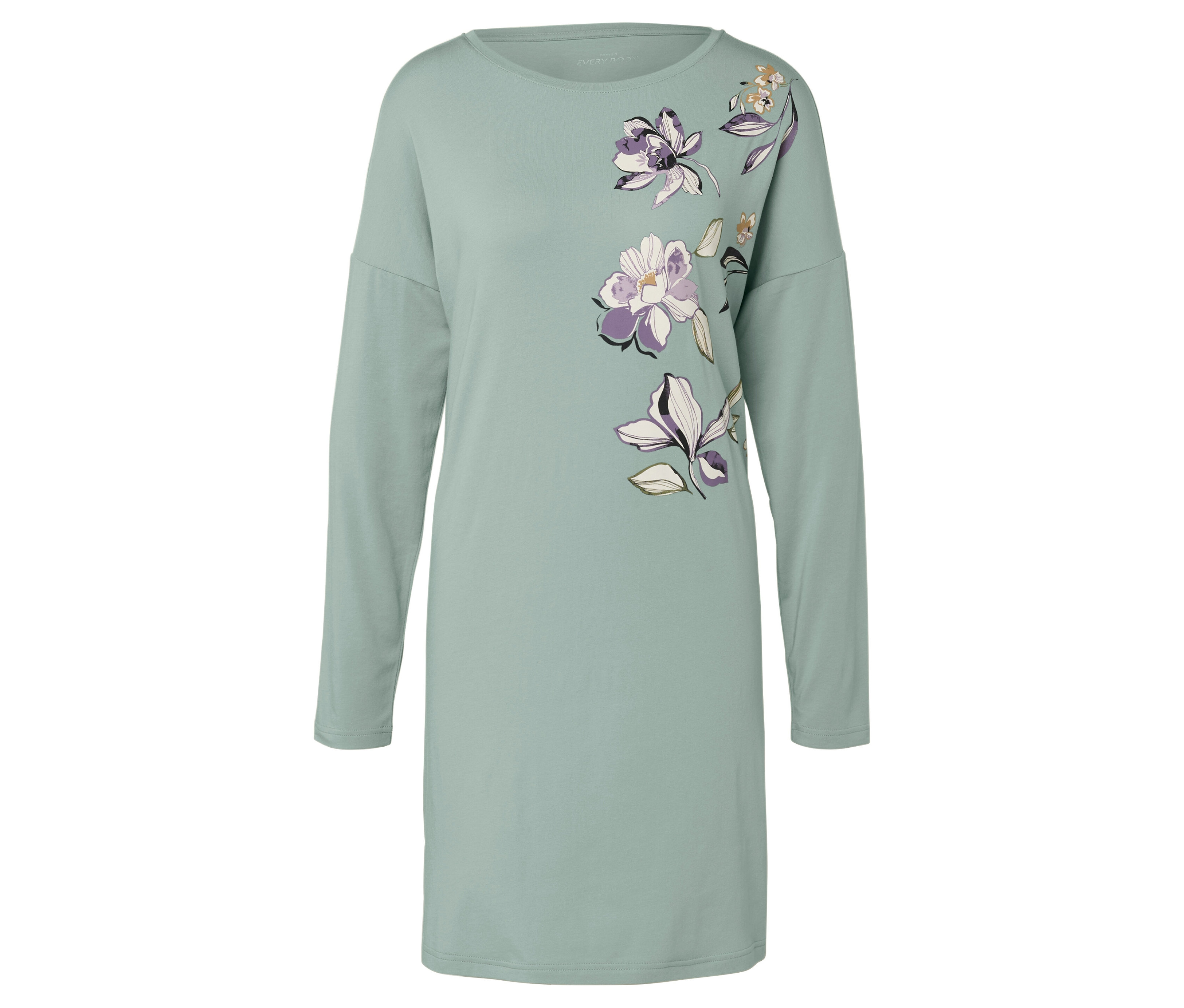 Tchibo - Koszula nocna- zielony/w kwiatki