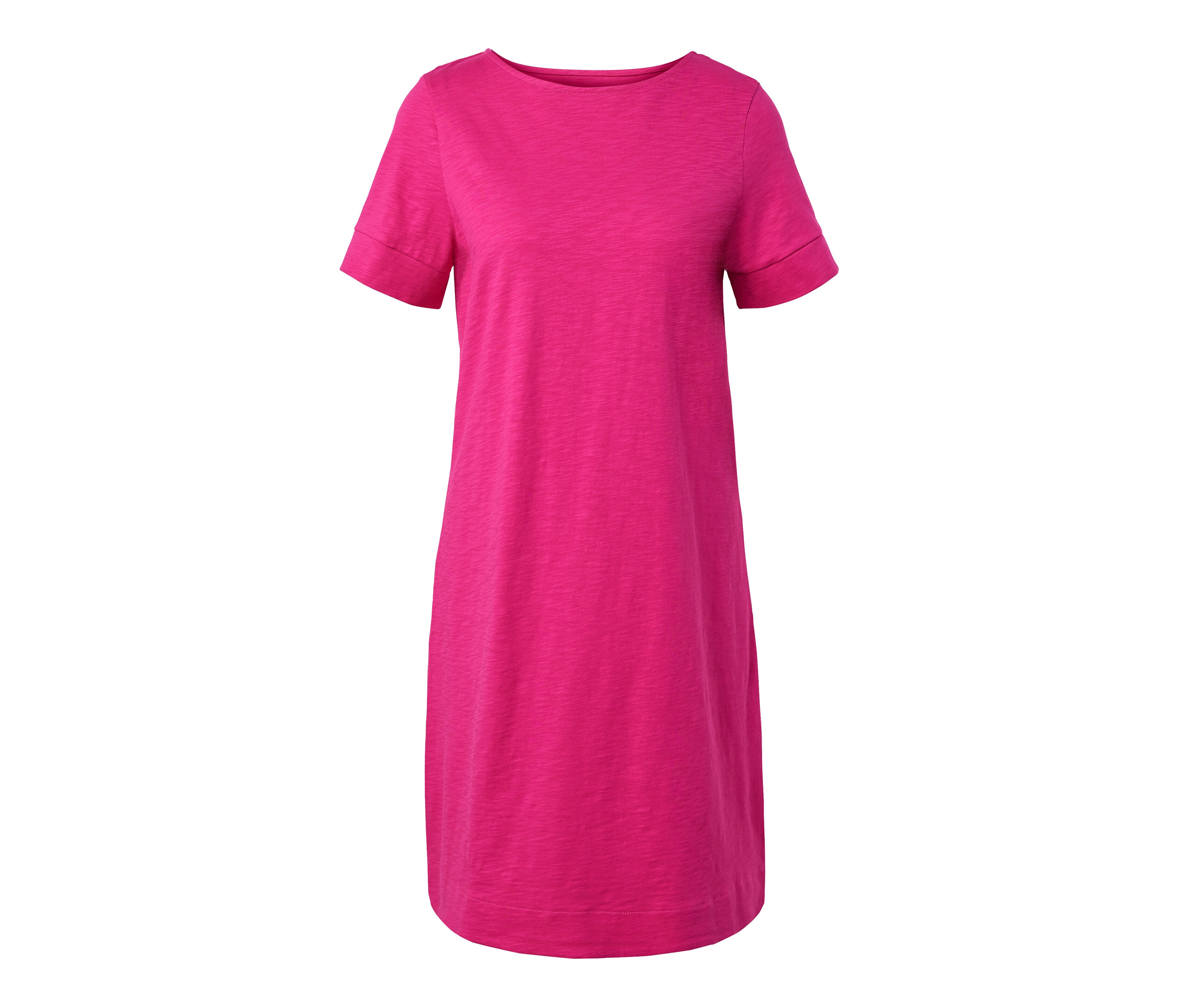 Tchibo - Sukienka dżersejowa- różowy/biały/z nadrukiem