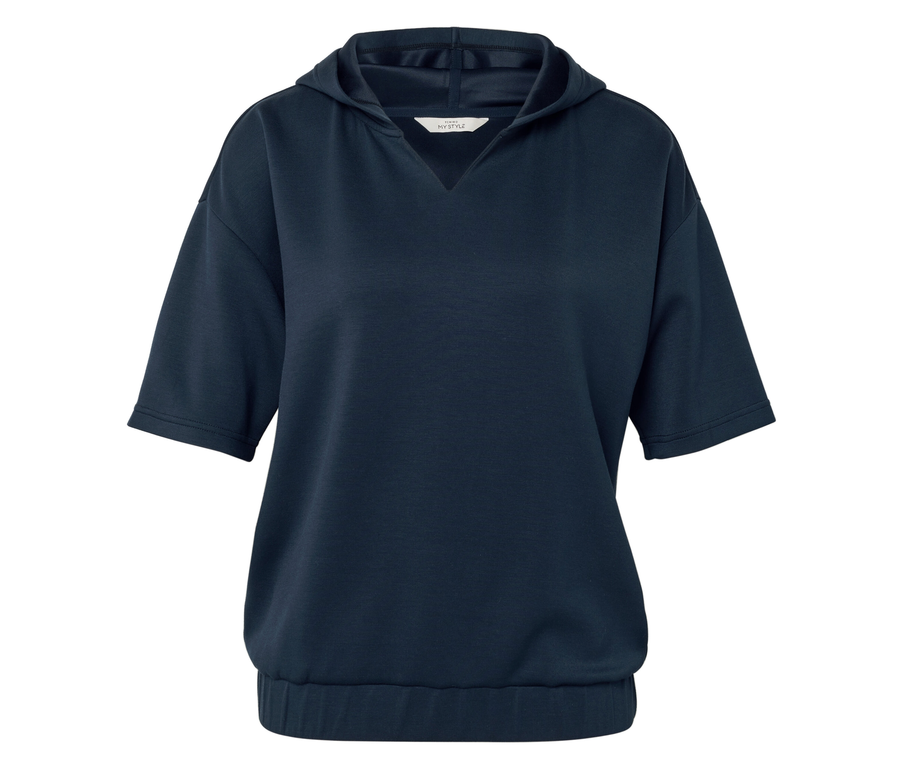 Tchibo - Bluza z kapturem z mieszanki modalu- niebieski