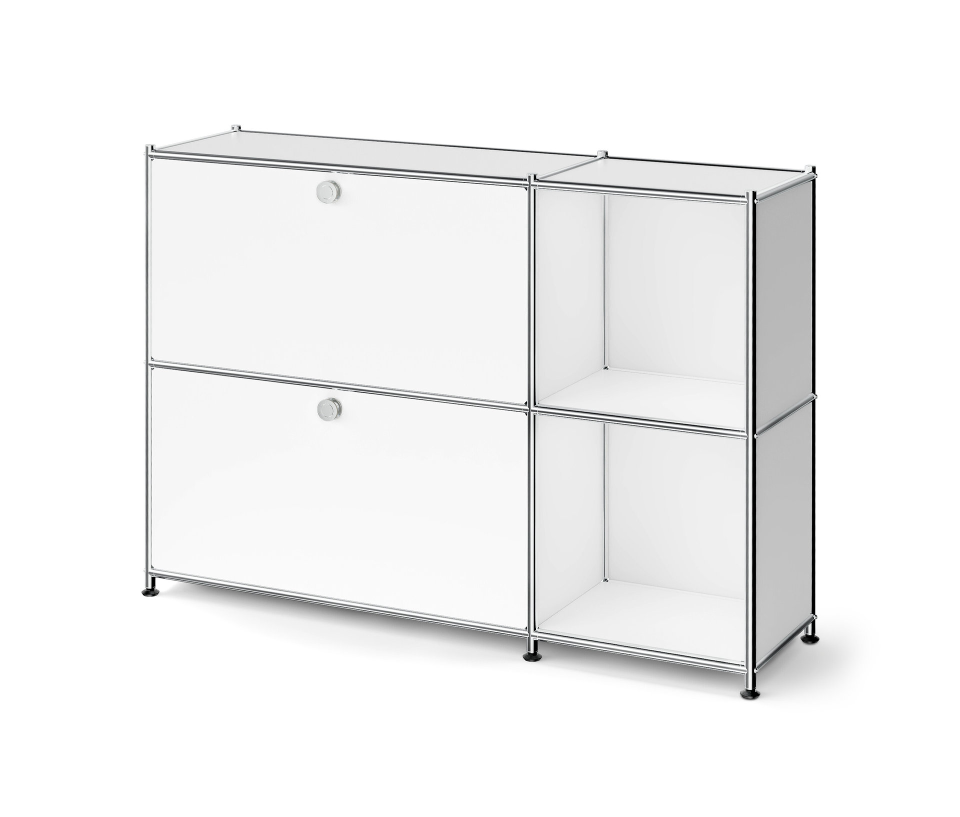Tchibo - Metalowa szafka typu sideboard „Cn3 Slim Line” z 2 klapami - kolor: biały
