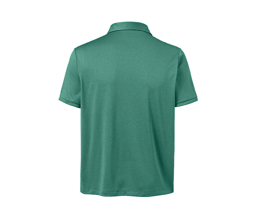 Widok z tyłu na funkcyjną koszulkę polo.