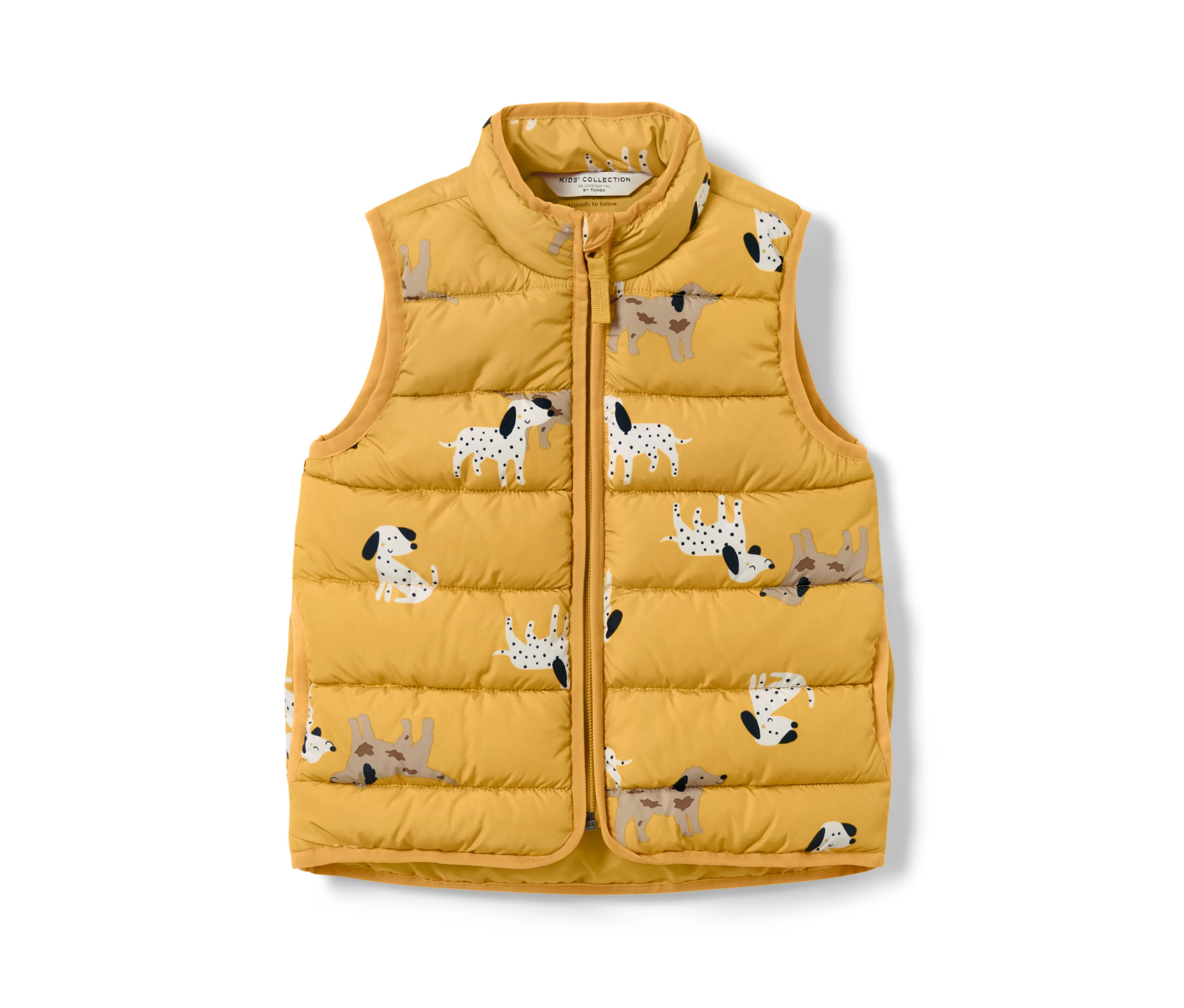 Tchibo - Pikowana kamizelka dziecięca -- czarny/żółty/z nadrukiem