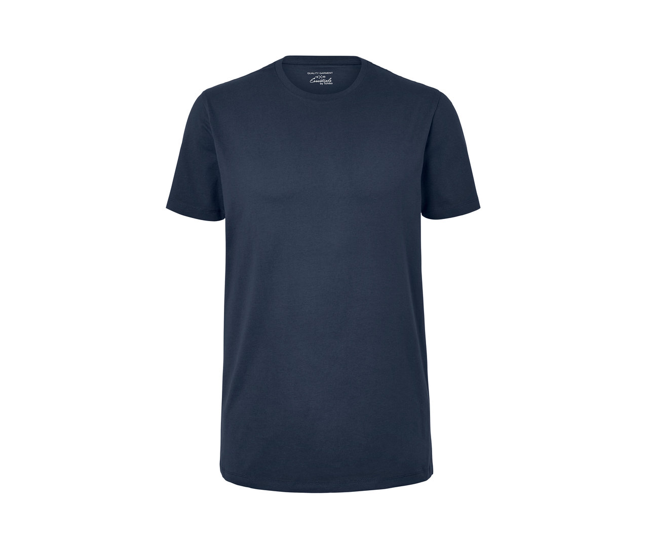 Granatowa koszulka z okrągłym dekoltem, 1 sztuka z zestawu Koszulki z okrągłym wycięciem pod szyją, 3 sztuki.