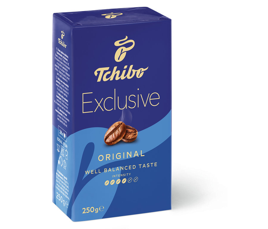 Opakowanie kawy mielonej Tchibo Exclusive, 250 g.