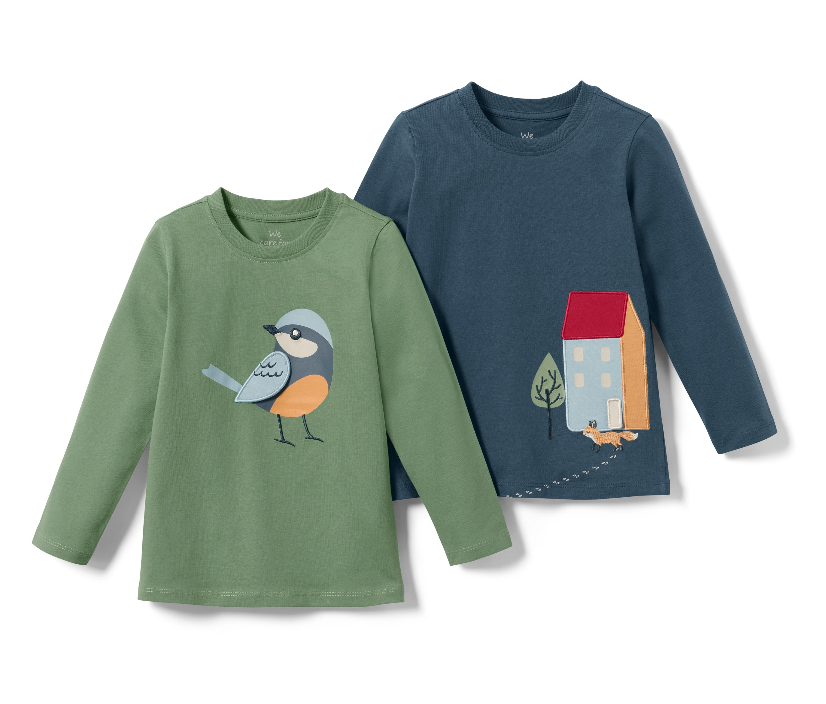 Tchibo - Koszulki z długim rękawem- niebieski/zielony