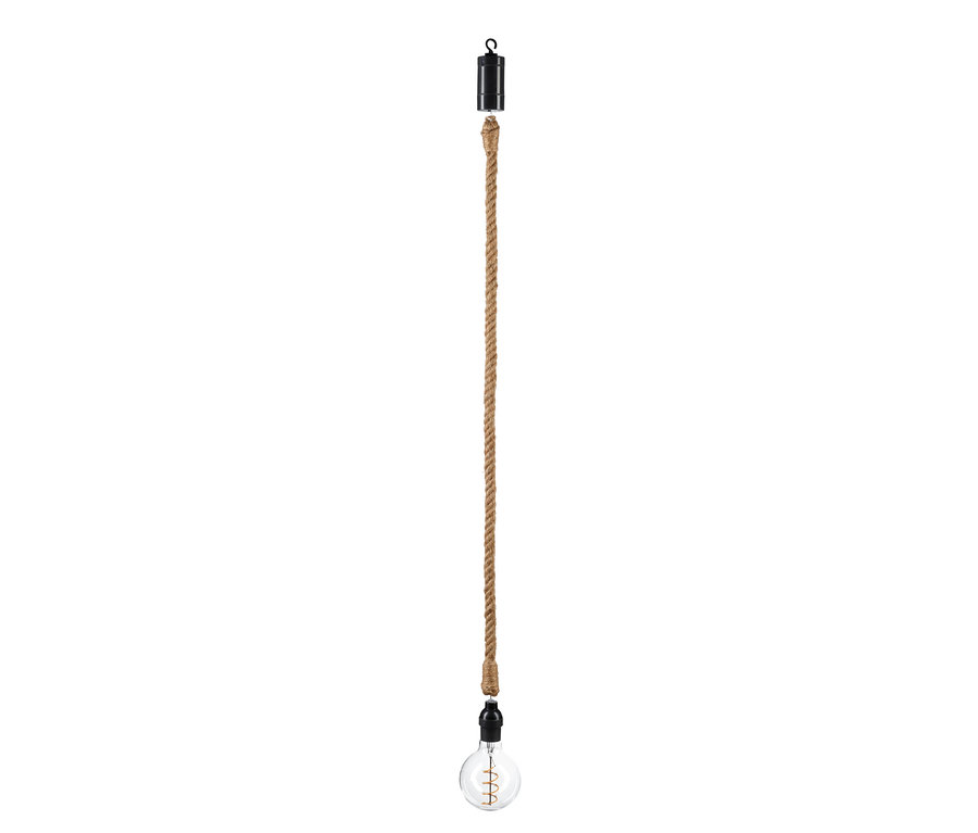 Wisząca lampa zewnętrzna z żarówką filamentową LED.