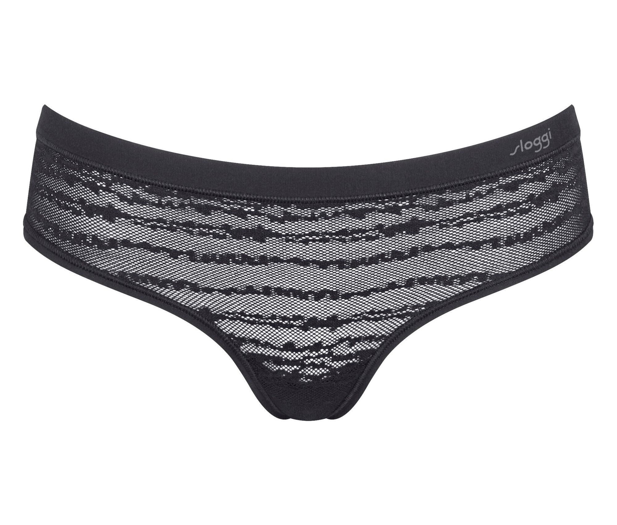 Figi sloggi Free Evolve Hipster Lace, czarny