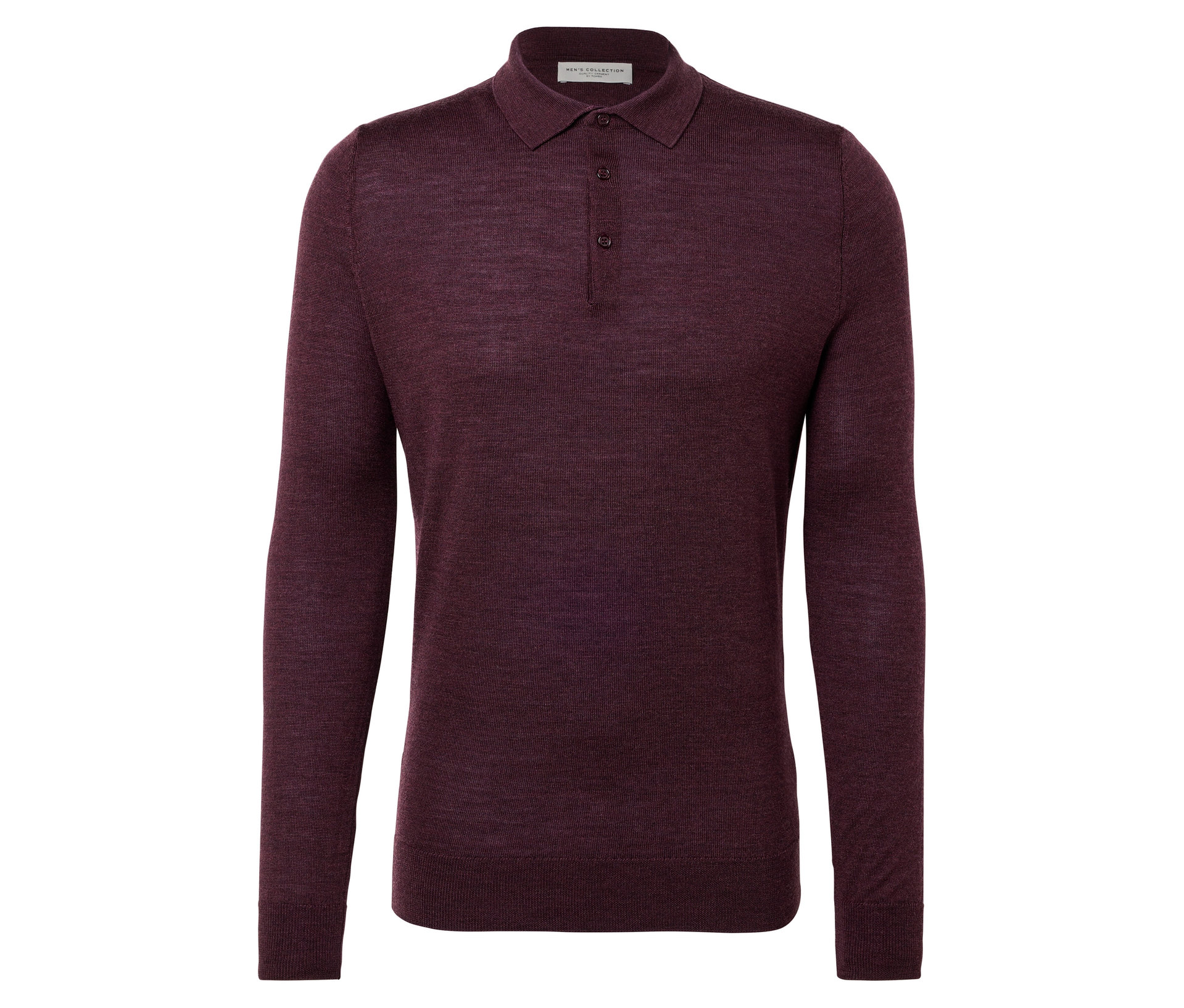 Tchibo - Sweter z wełny merino z kołnierzem typu polo- czerwony