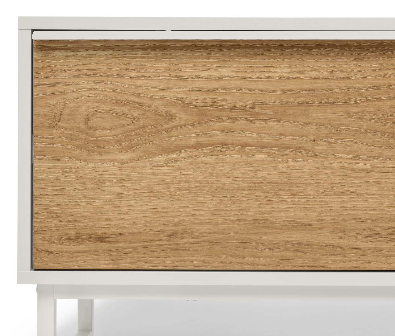 Szczegół ławki »LEEG« z 2 szufladami.