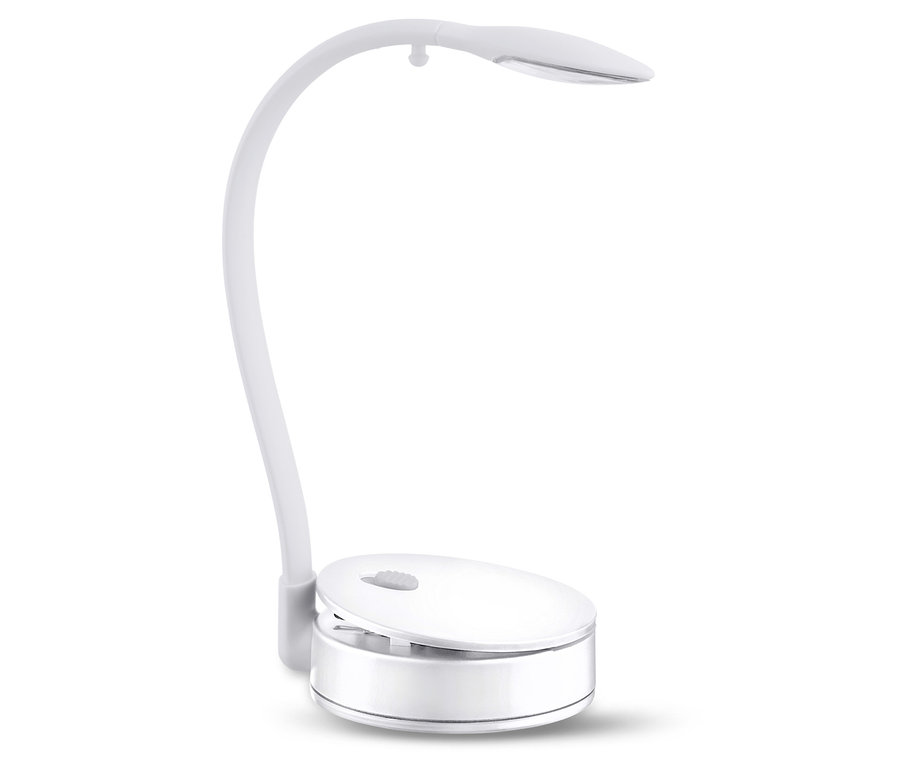 Biała lampa na białym tle.