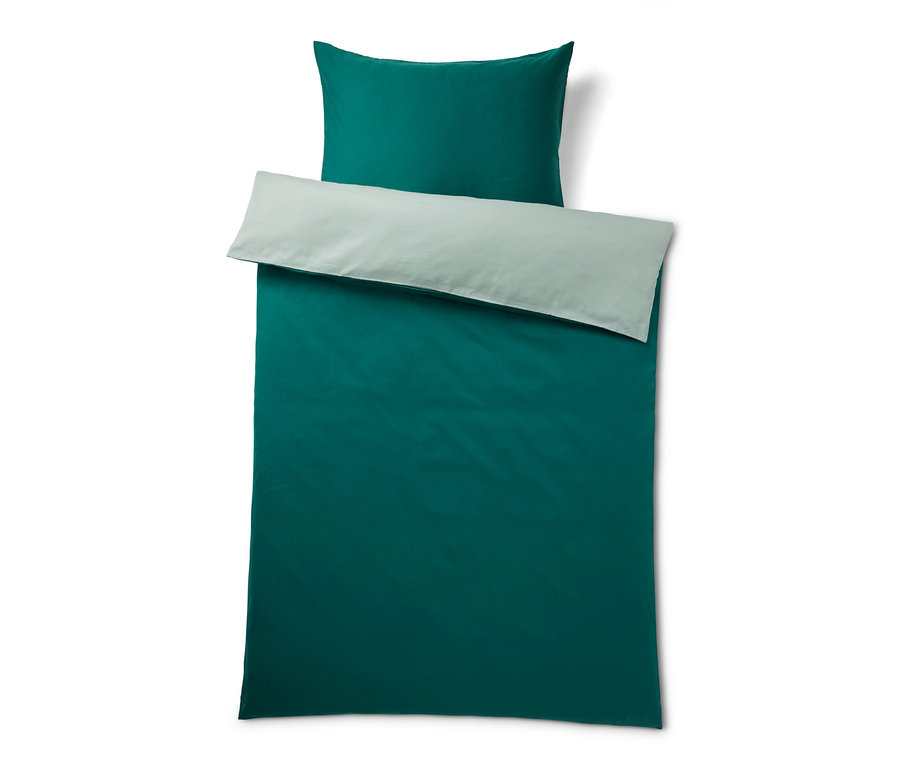Zielona pościel bawełniana z lyocell TENCEL™ w rozmiarze standardowym i niestandardowym.