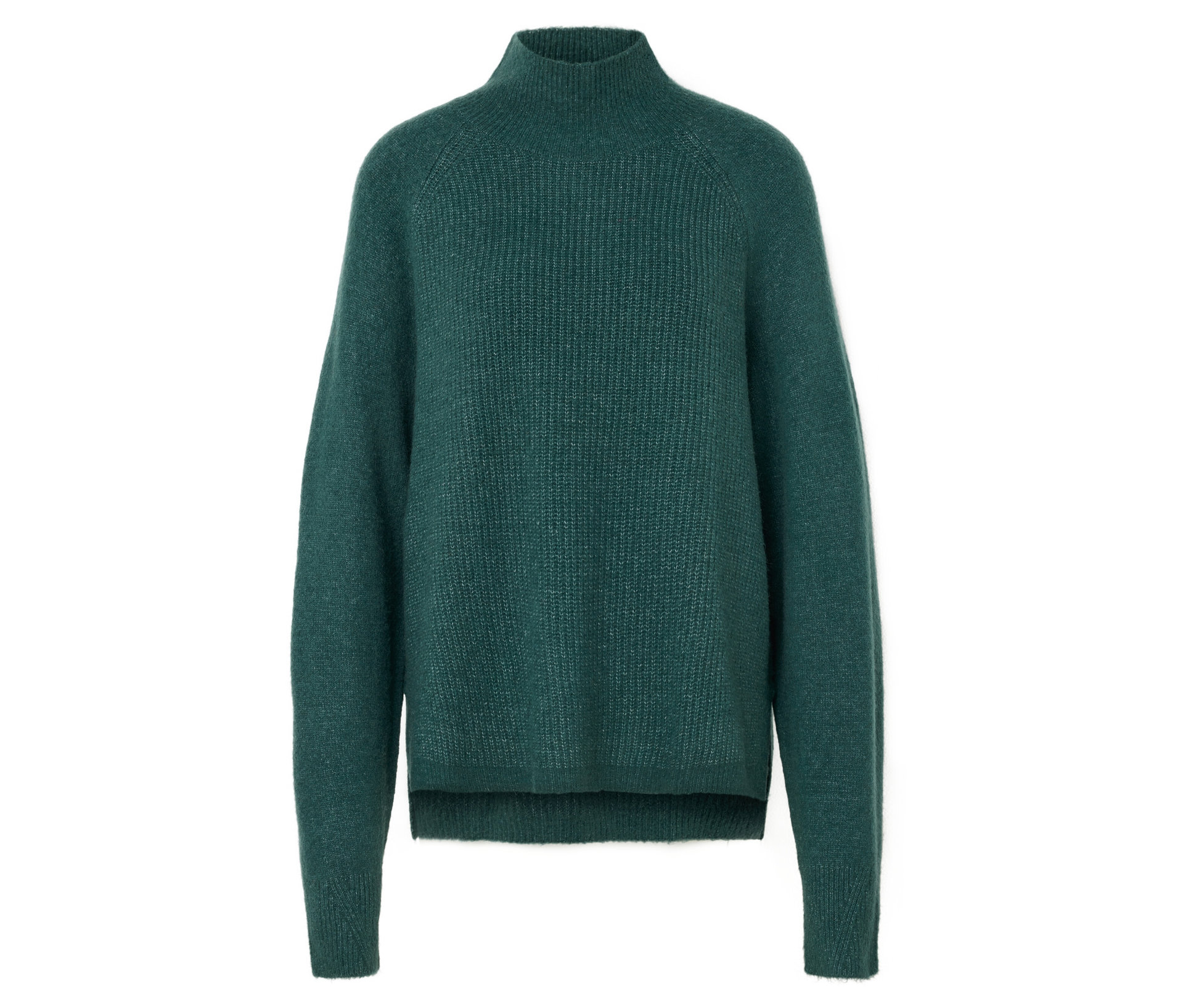 Tchibo - Sweter z grubej dzianiny z przędzy soufflé- zielony