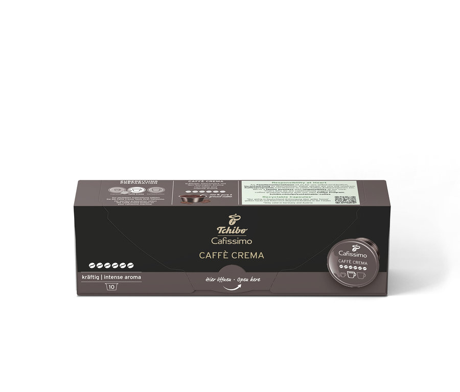 Paczka kapsułek do kawy Cafissimo Caffè Crema kräftig.