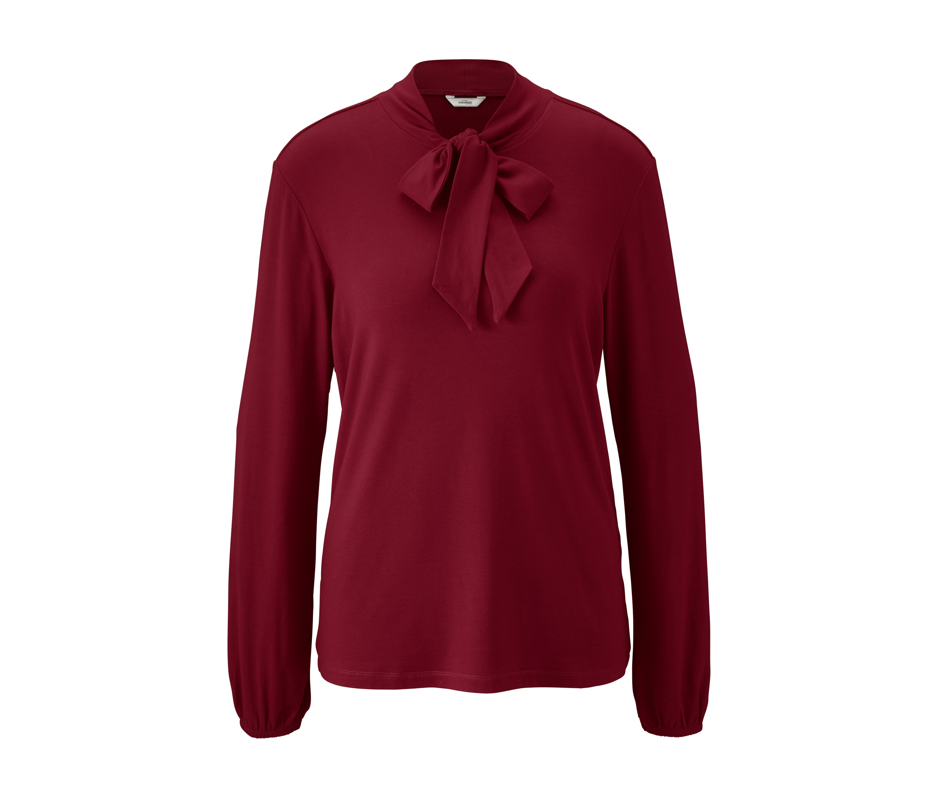  Bordowa bluzka z fontaziem.