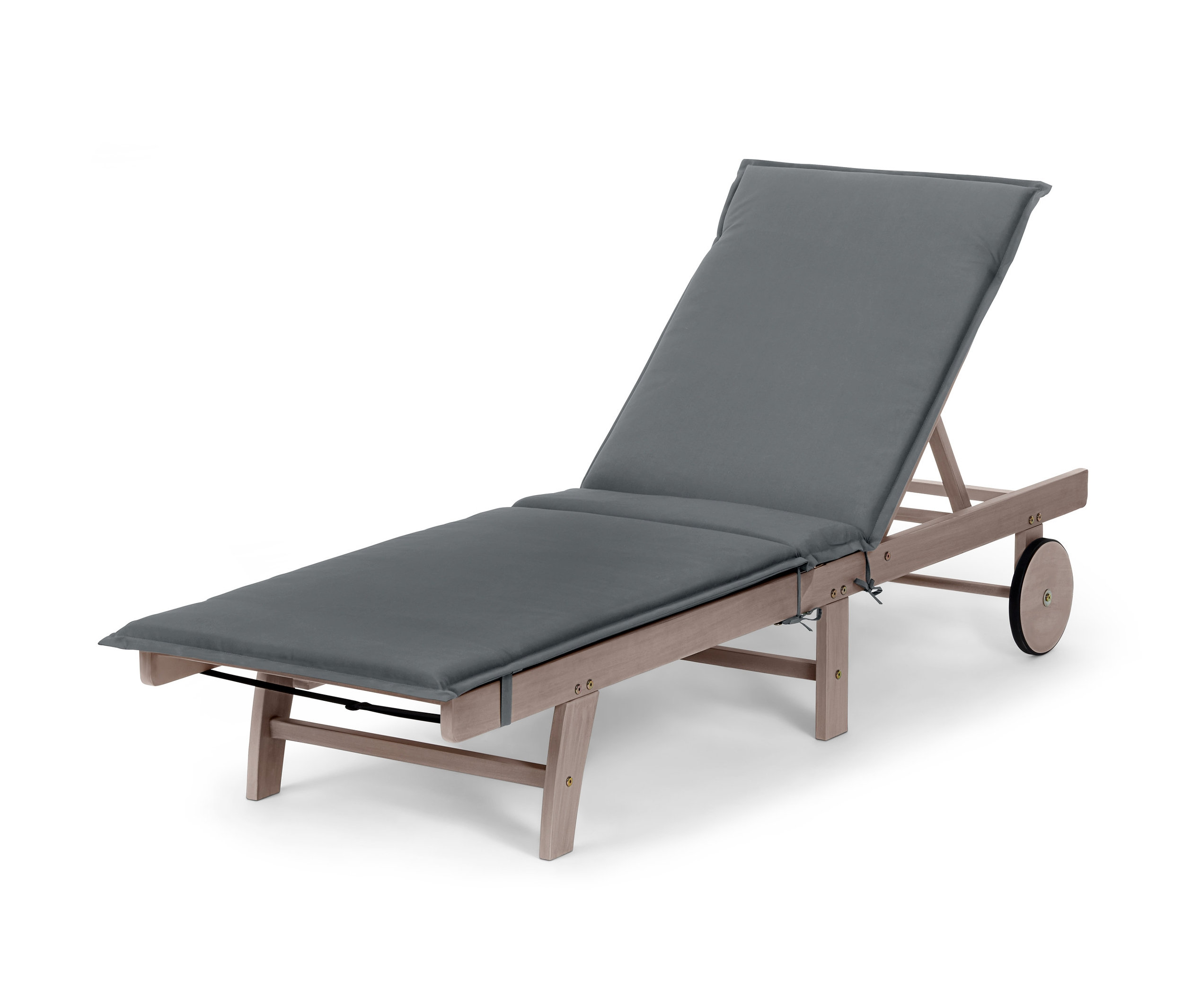 Składany leżak ogrodowy Vintage Grey z nakładką Leżak »Leira«.