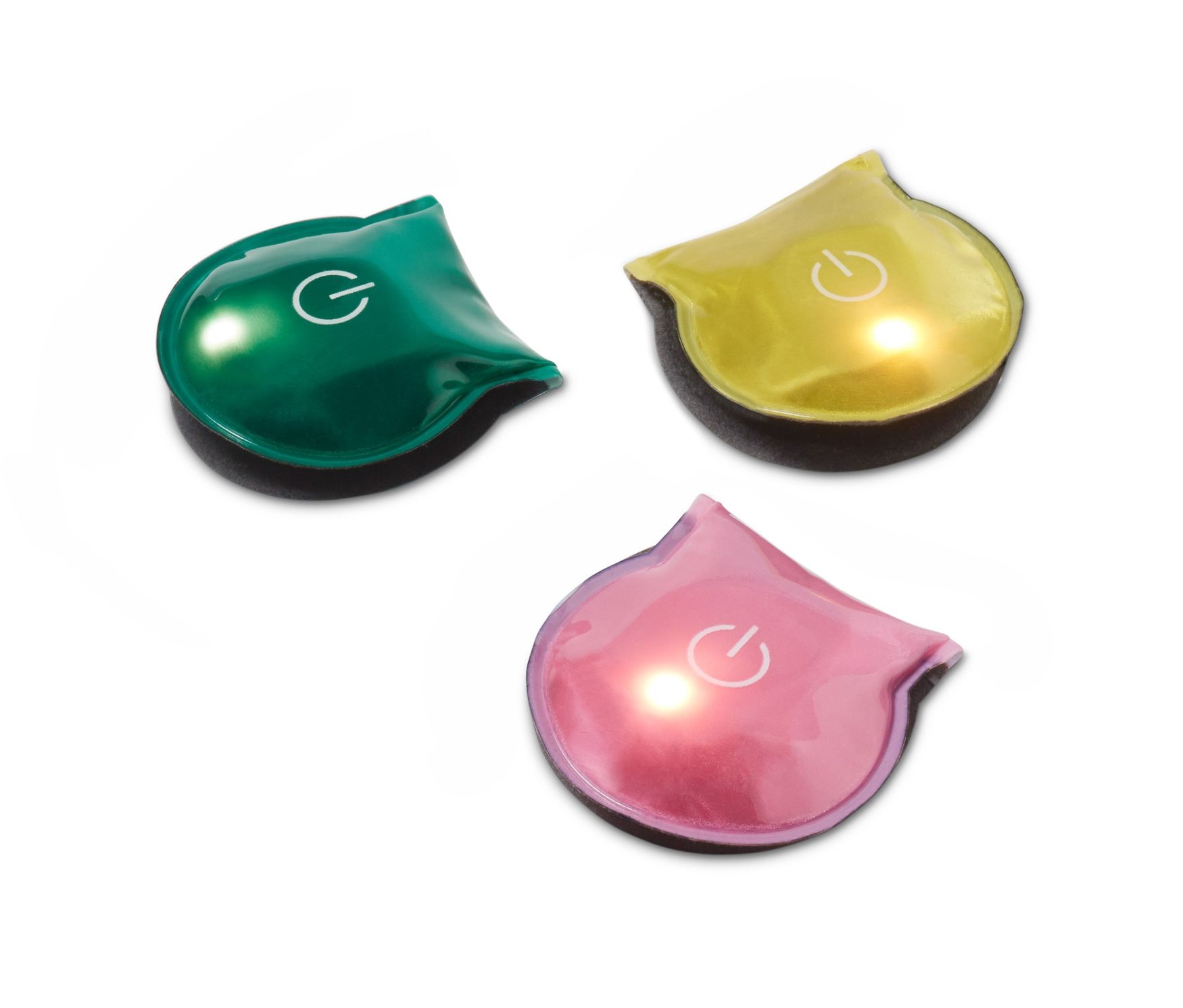 Tchibo - Lampki odblaskowe LED na magnes - kolor: żółty/zielony
