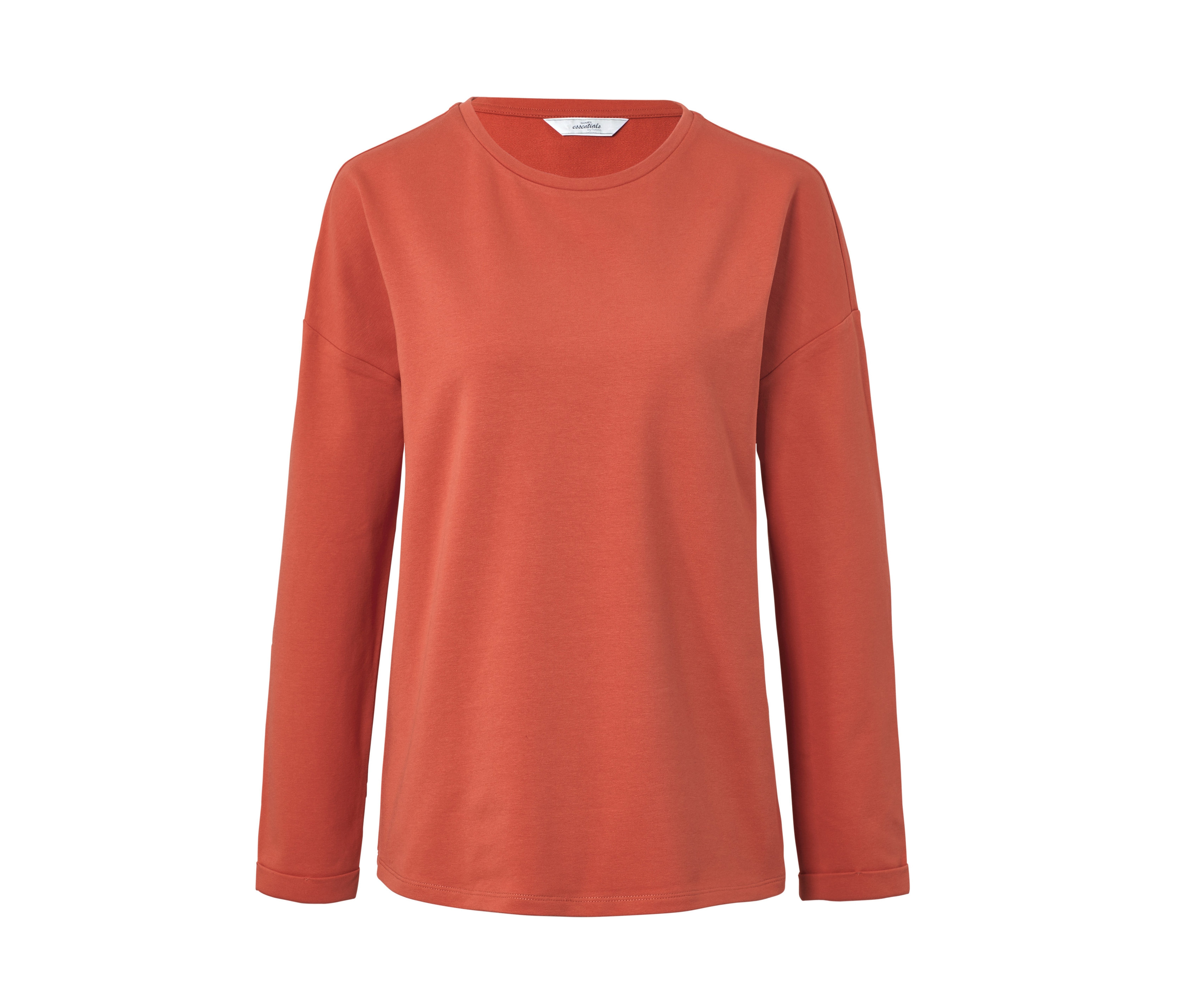 Tchibo - Bluza dresowa z rękawem 3/4- czerwony/brązowy