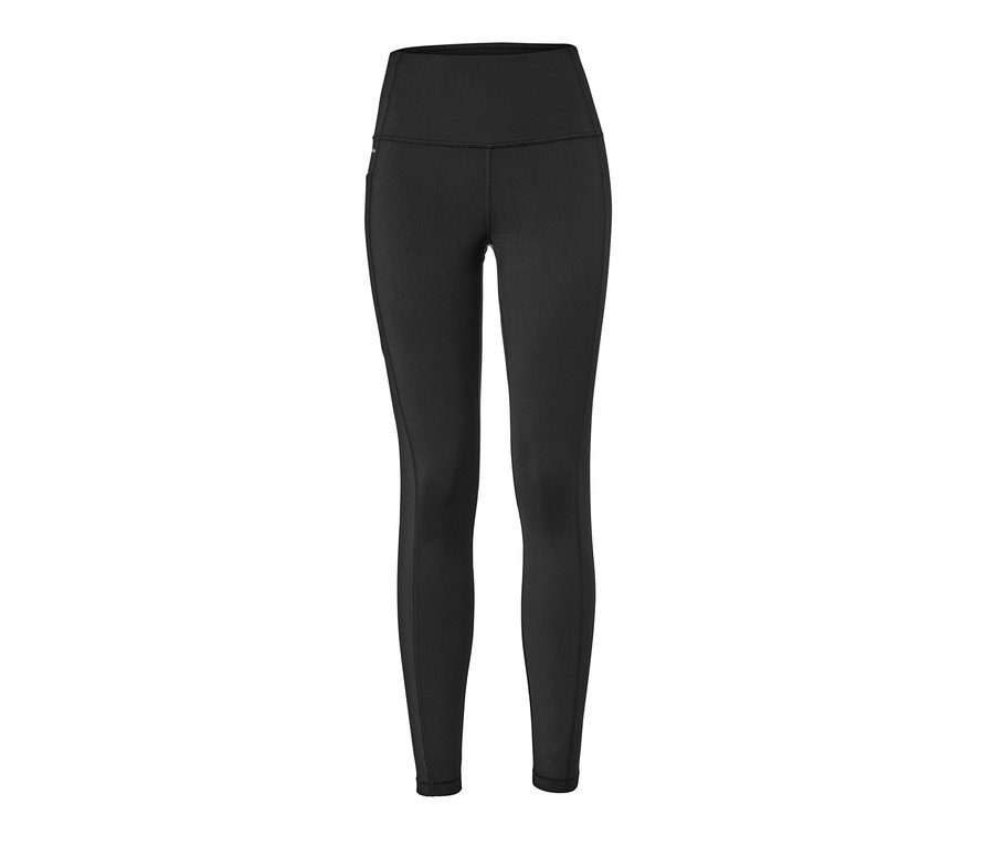 Czarne sportowe legginsy z siateczką.