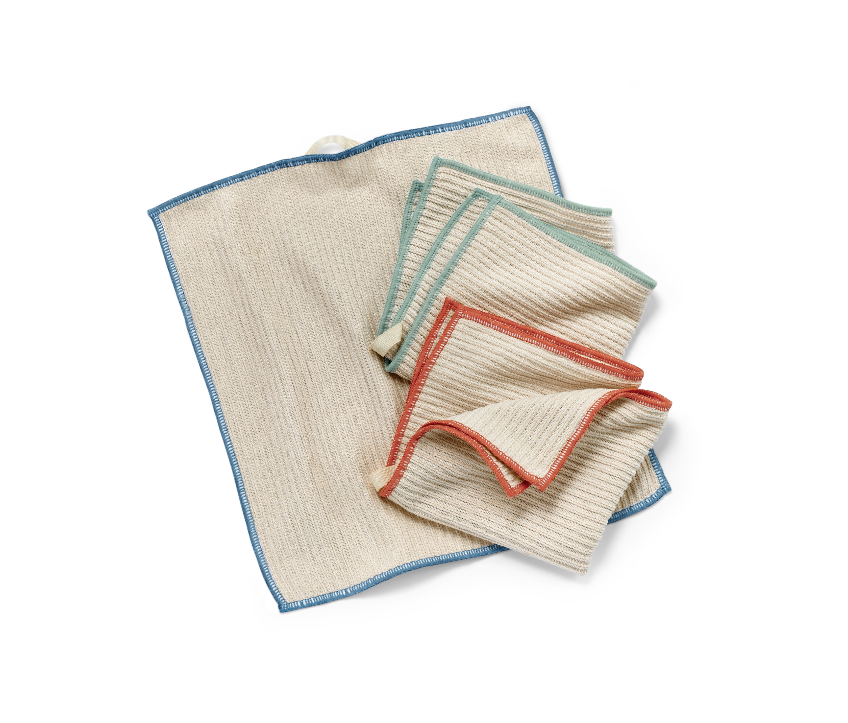 Tchibo - Ścierki uniwersalne - kolor: niebieski/czerwony