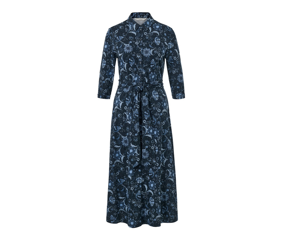 Wzorzysta sukienka z dżerseju.