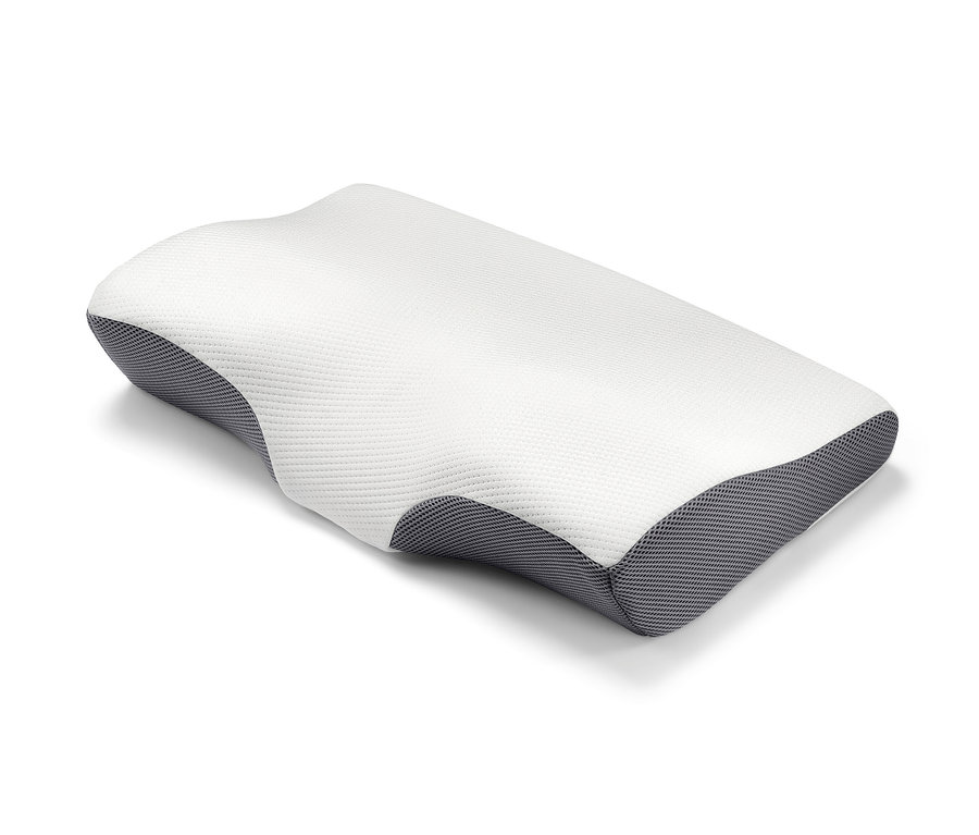 Poduszka pod kręgi szyjne na białym tle.