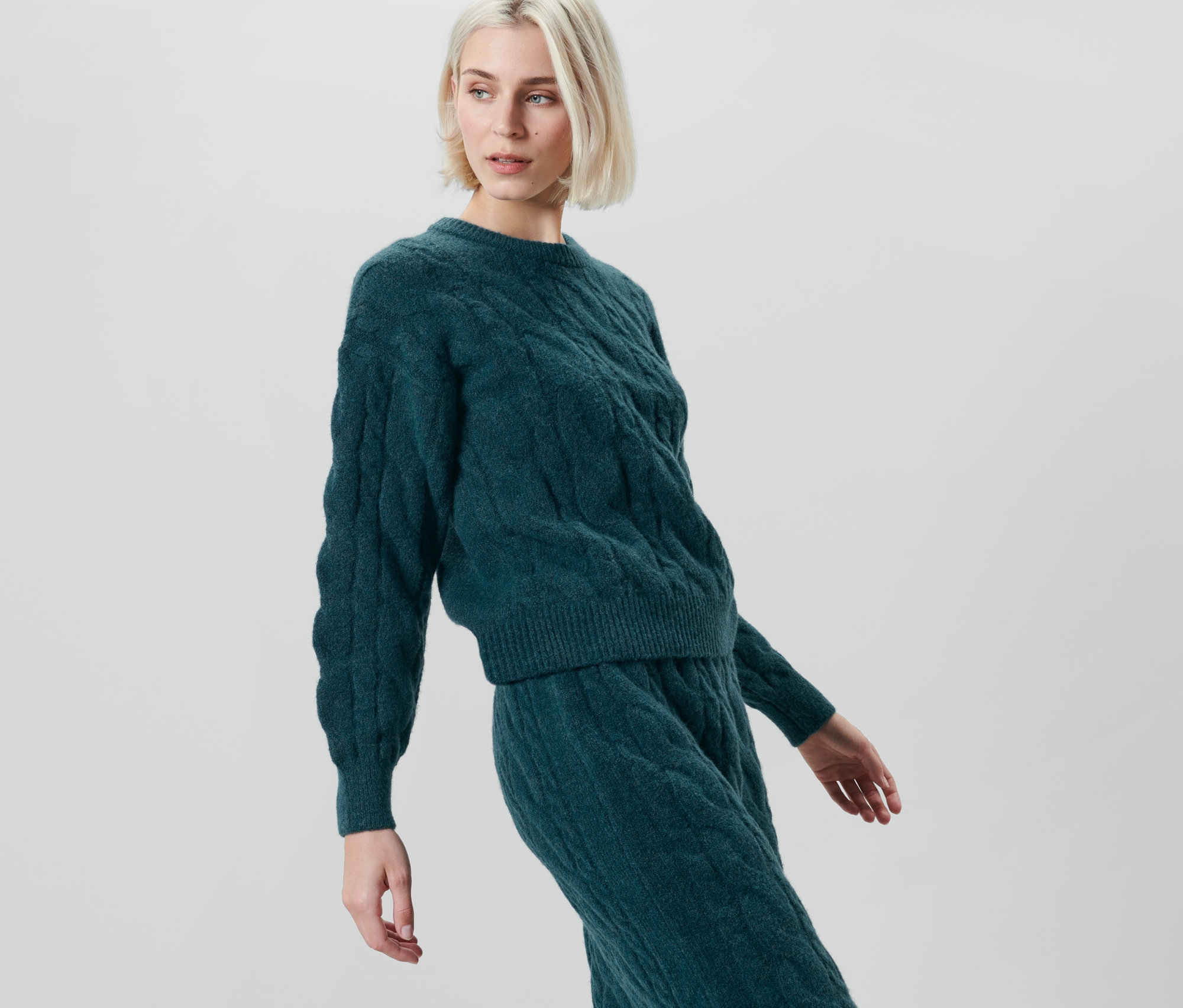 Tchibo - Sweter z dzianiny, niebieski