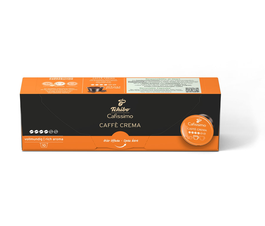 Pudełko kapsułek do kawy Cafissimo Caffè Crema.