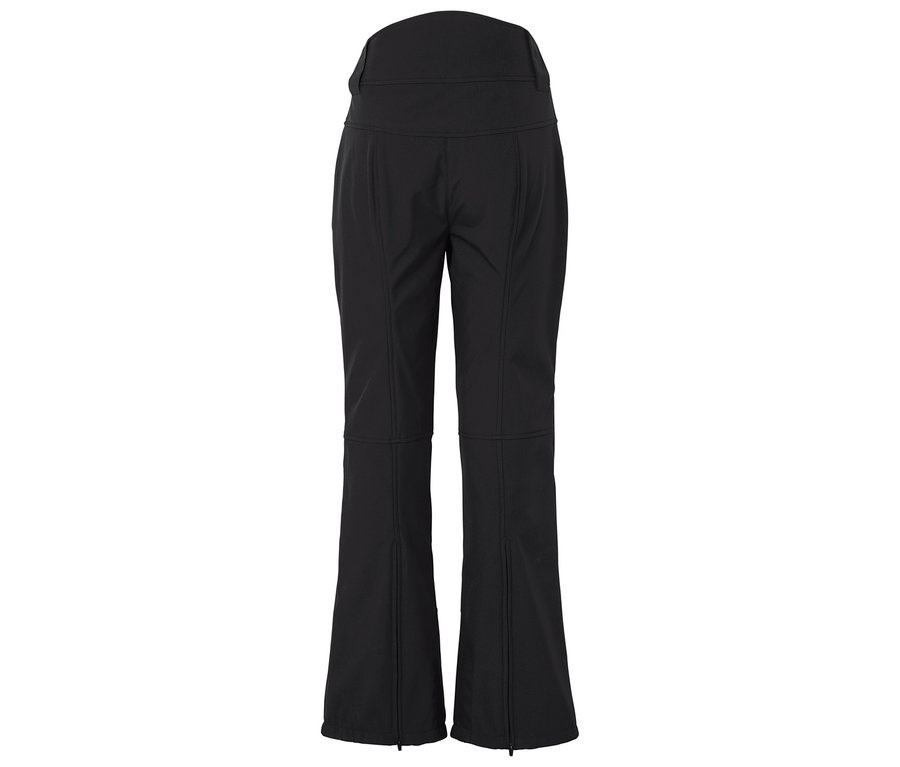 Czarne spodnie narciarskie od tyłu.