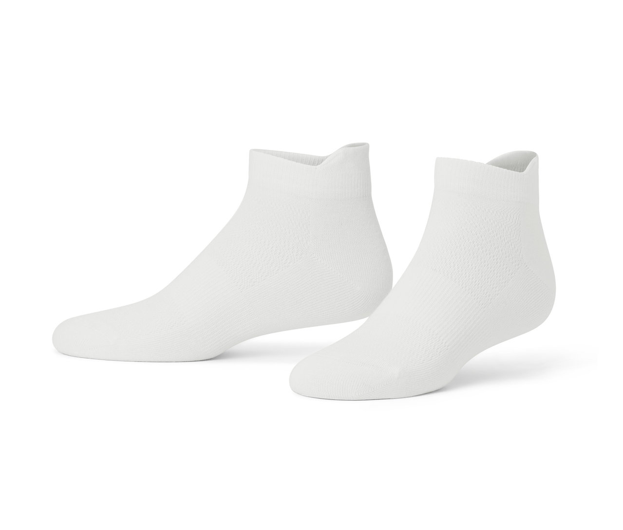 Dwie pary białych skarpetek stopek.