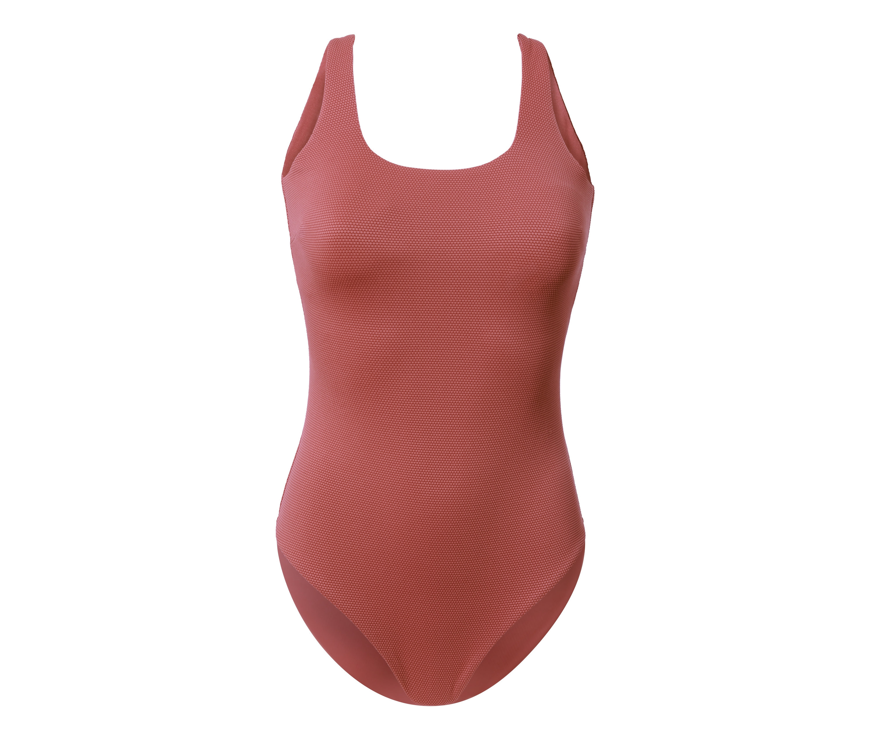 Tchibo - Kostium kąpielowy ze strukturą, czerwony