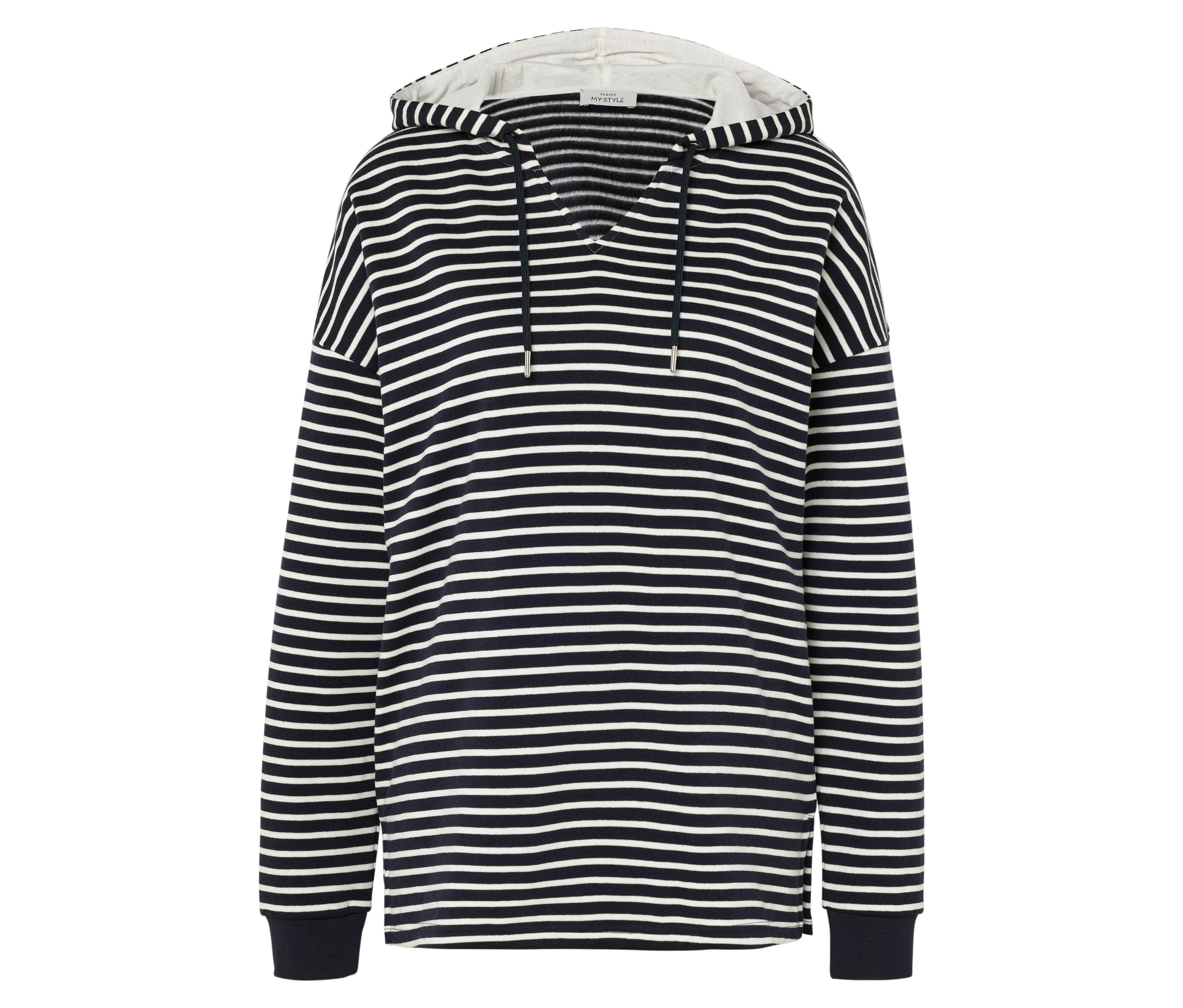 Tchibo - Bluza z kapturem- biały/niebieski