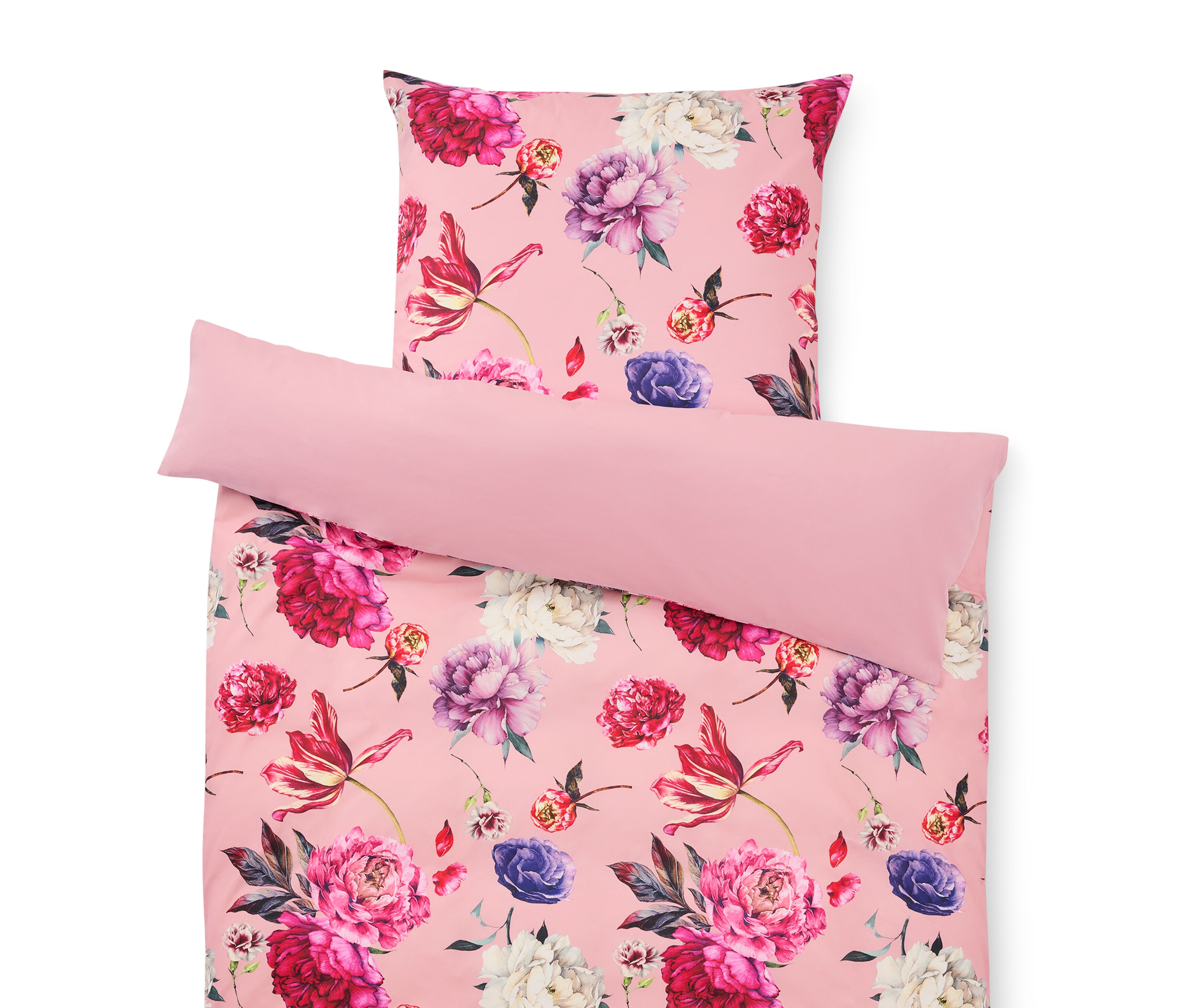 Tchibo - Pościel z bawełny renforcé - kolor: różowy