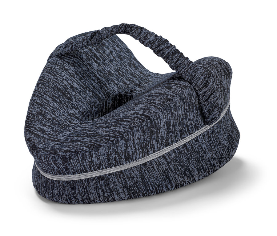 Ergonomiczna poduszka pod kolana do spania na boku z zamkiem błyskawicznym na obwodzie.