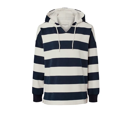 Bluza z kapturem, w paski.
