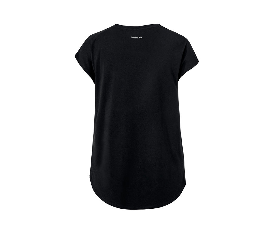 Czarna koszulka sportowa.