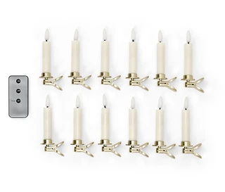 Świeczki choinkowe LED, 12 sztuk