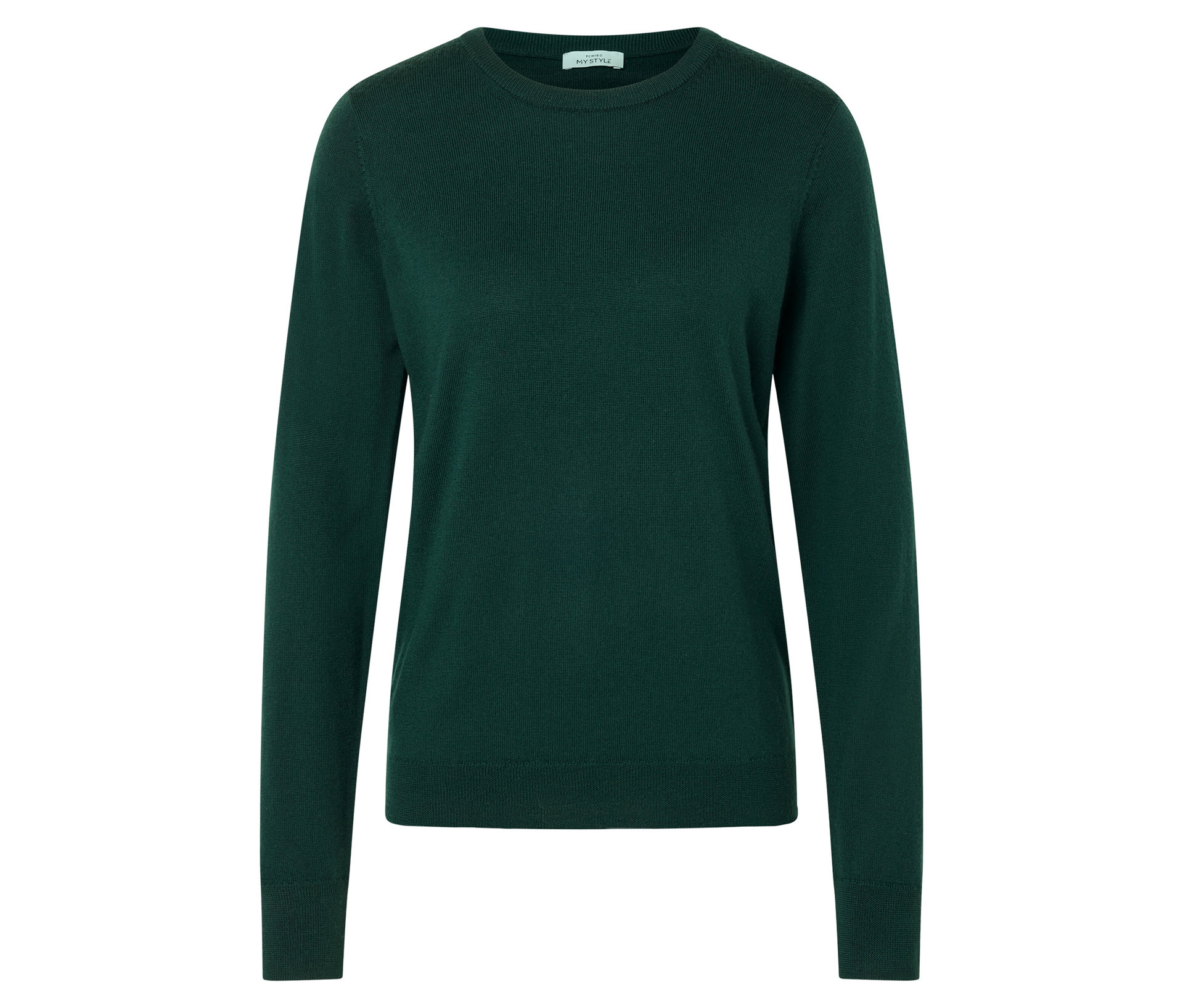 Tchibo - Cienki sweter z wełny merino- zielony
