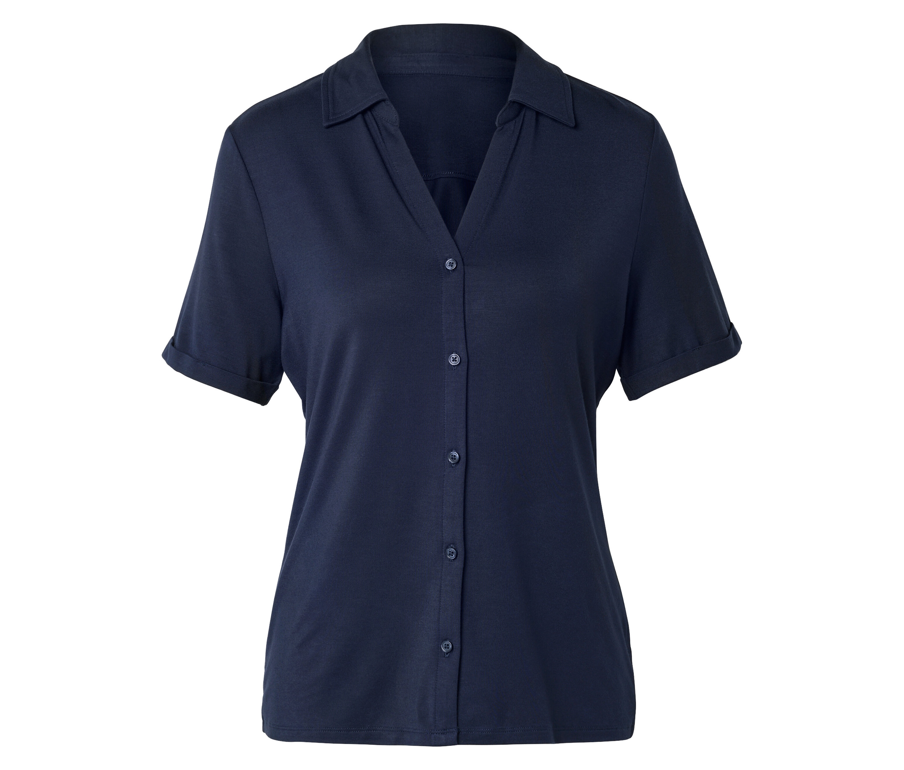 Tchibo - Bluzka zapinana na guziki- niebieski