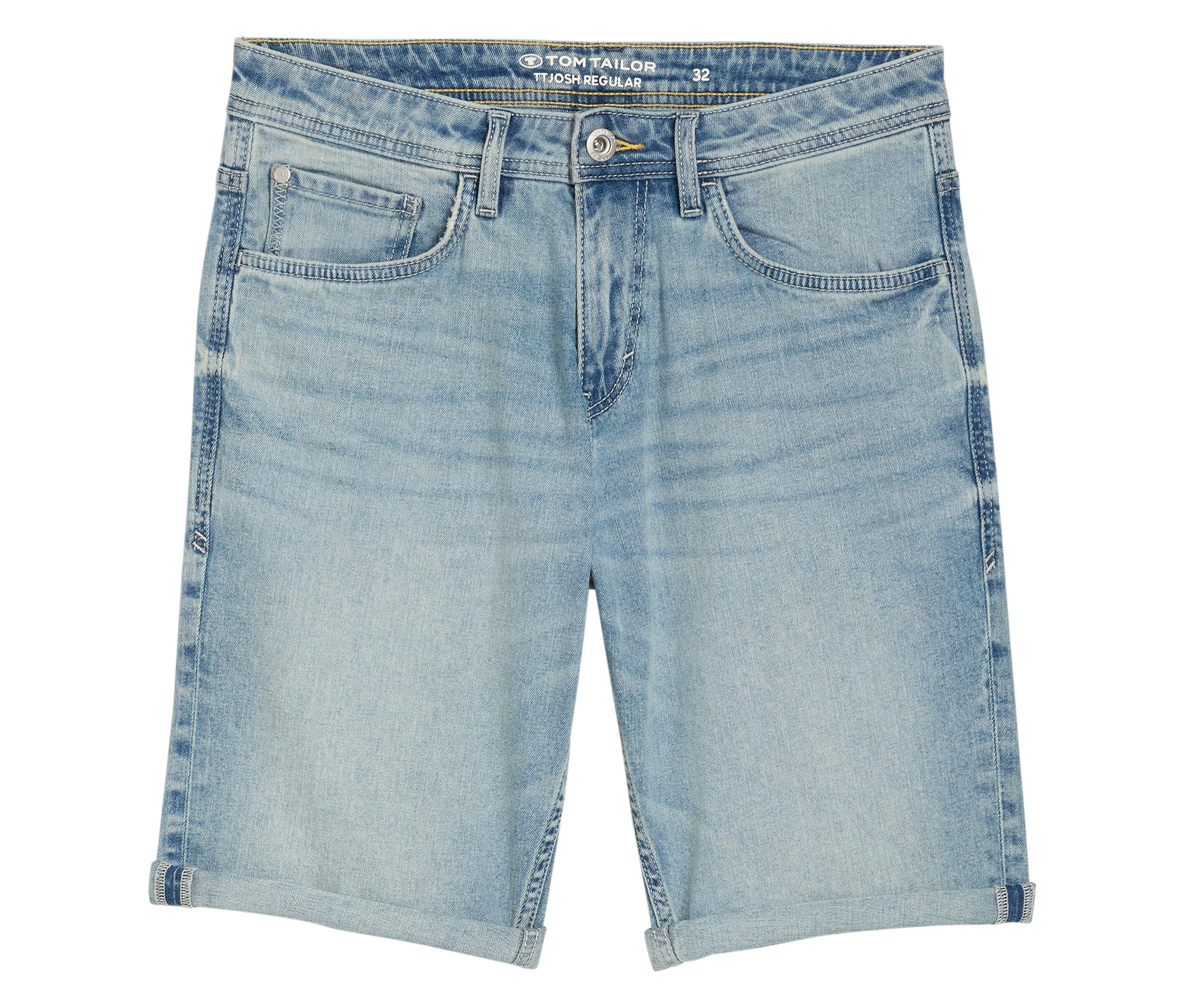 Szorty jeansowe Tom Tailor Ttjosh Regular Slim- niebieski