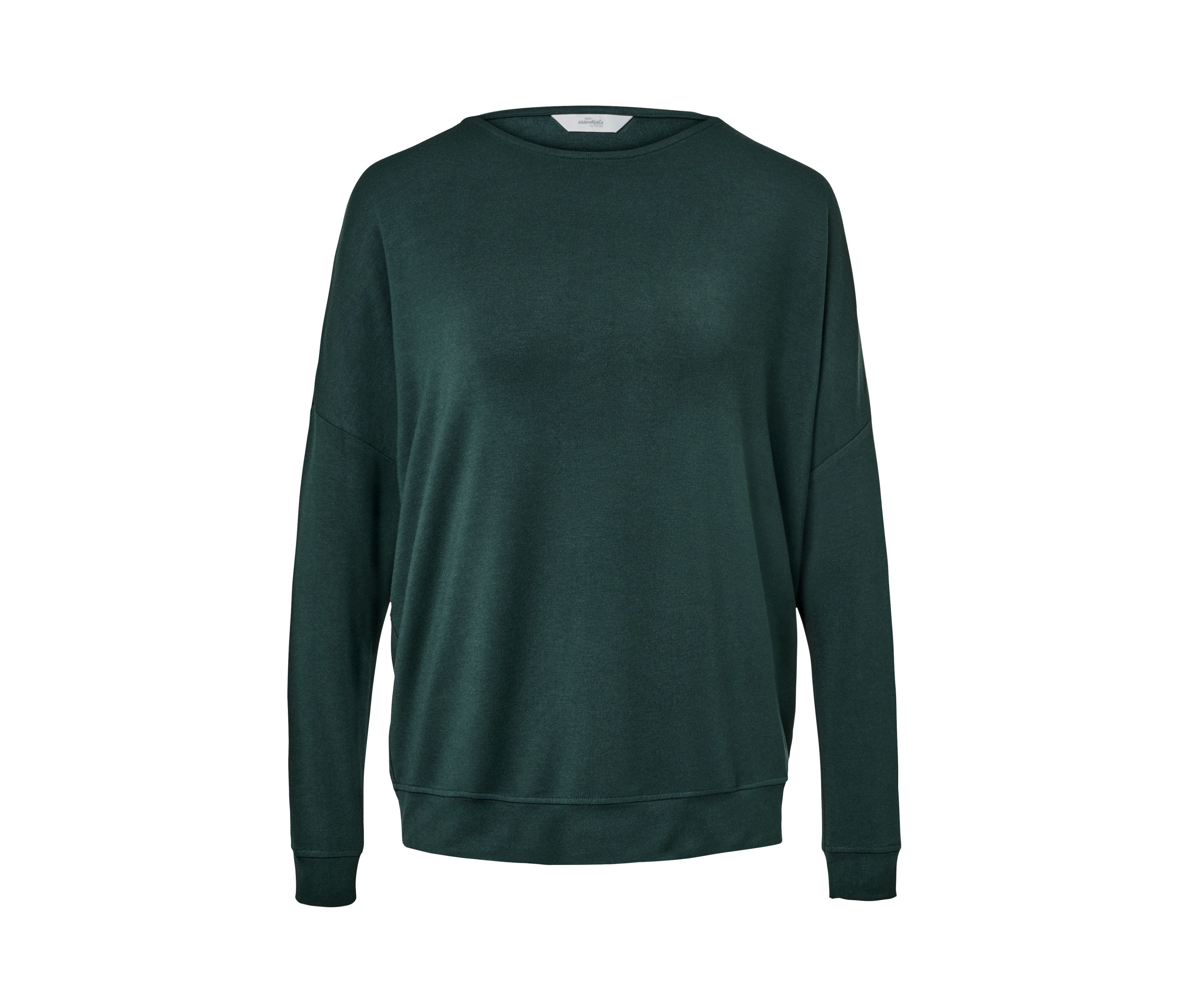 Tchibo - Bluza dresowa z mieszanki modalu i jedwabiu, zielony